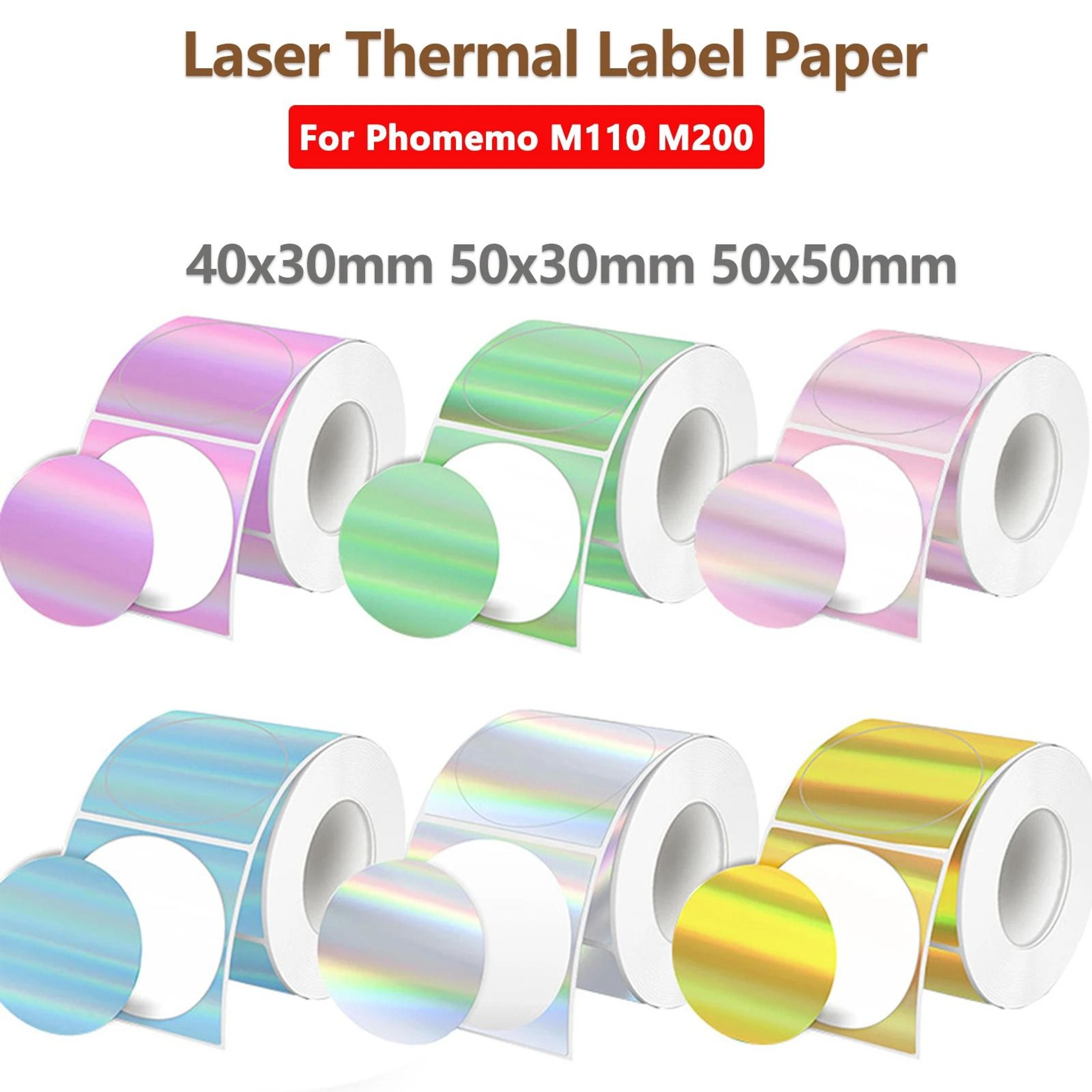 50x50mm color laser thermal label paper roll (compatible with phomemo m110 / m200 / m120 / e210)