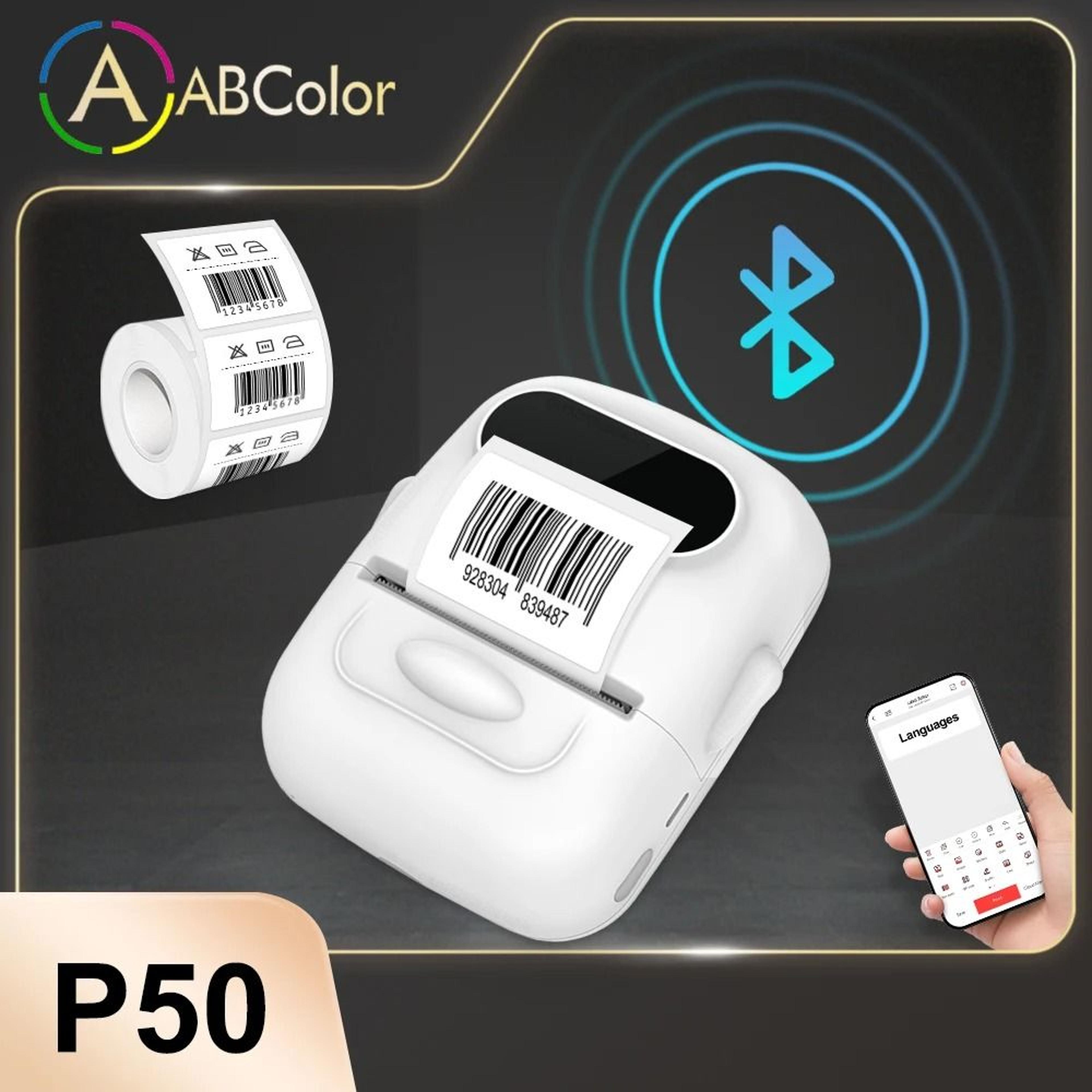 p50 mini portable bluetooth thermal label printer & diy sticker maker