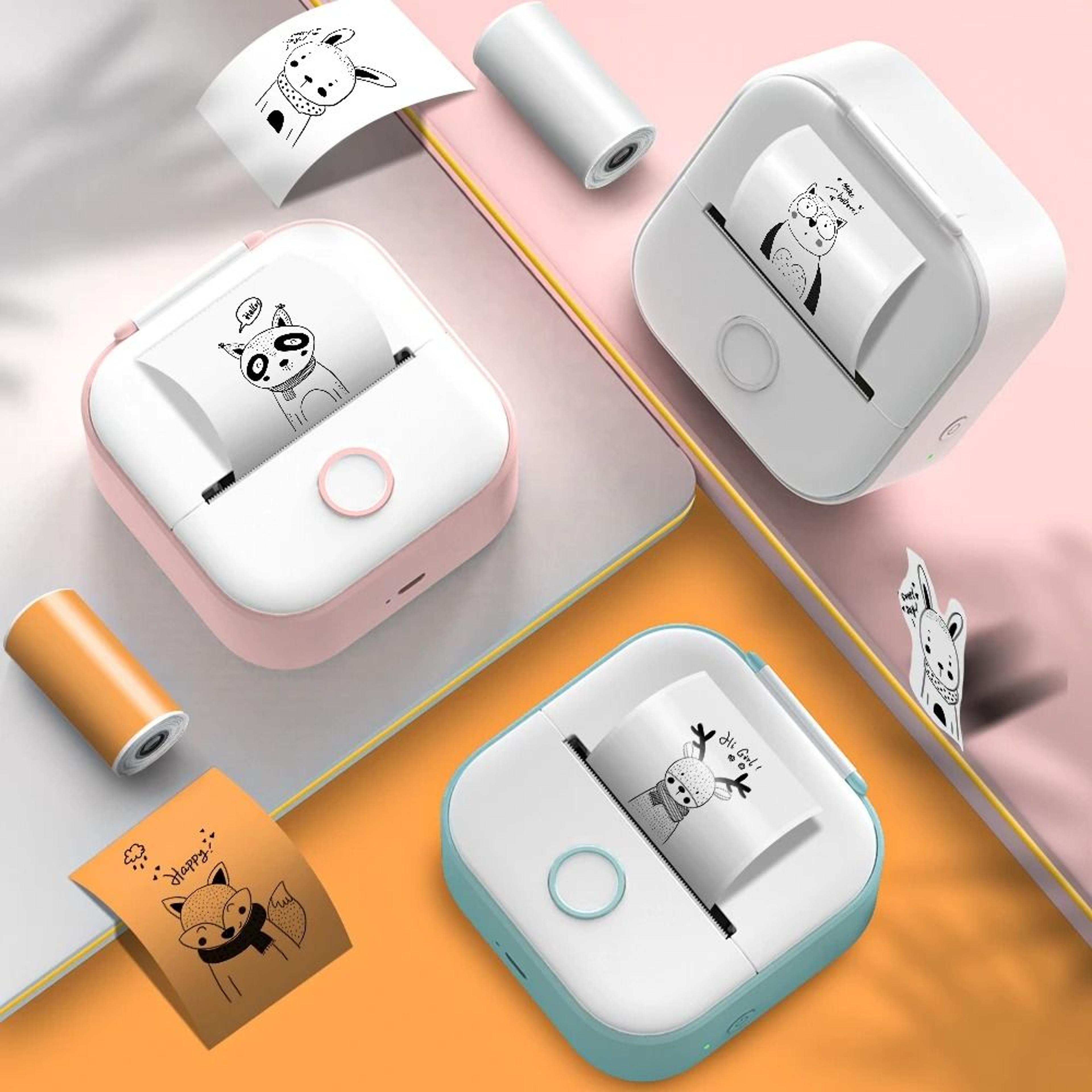 phomemo t02 portable bluetooth thermal pocket photo & label printer