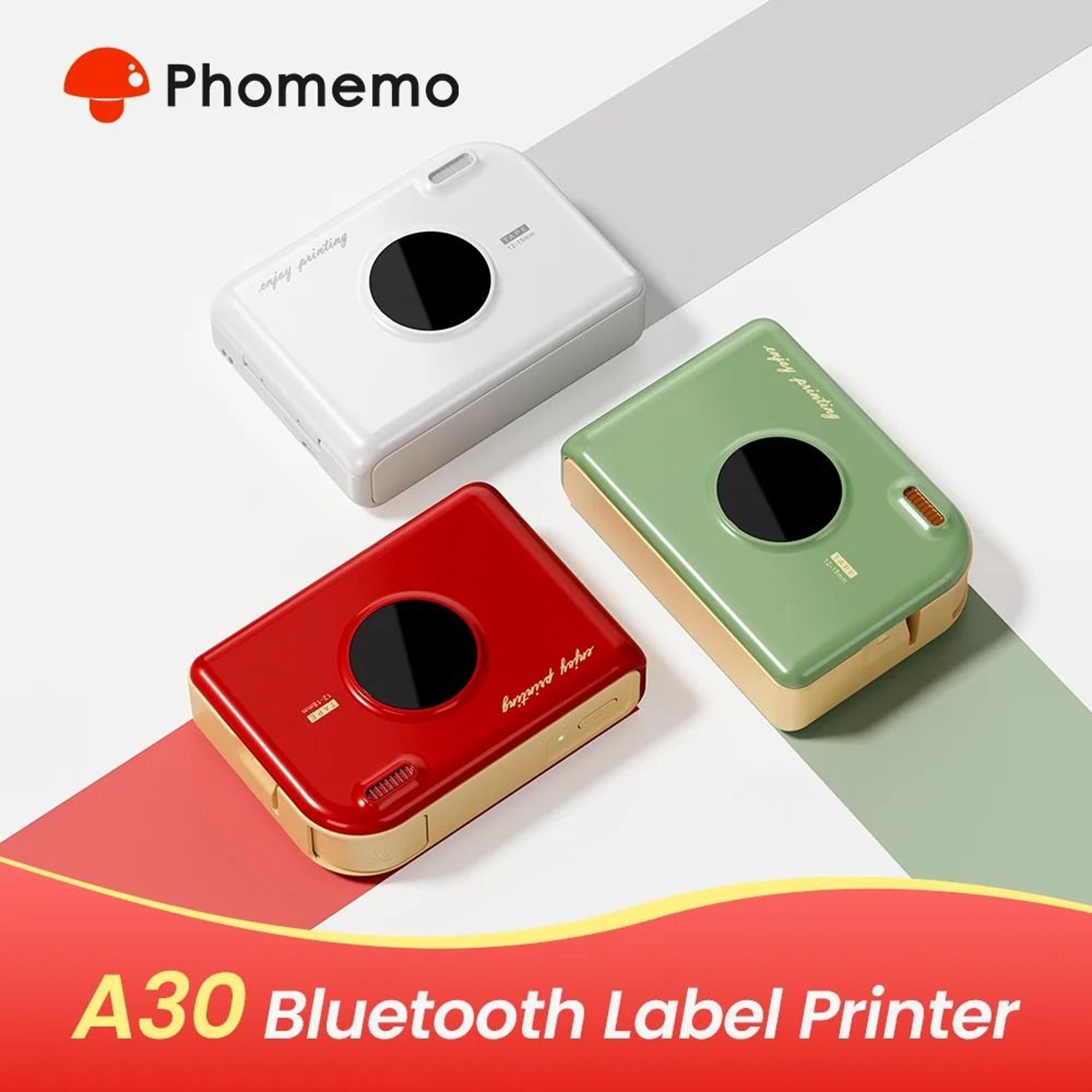 phomemo a30 portable bluetooth ribbon & thermal label printer