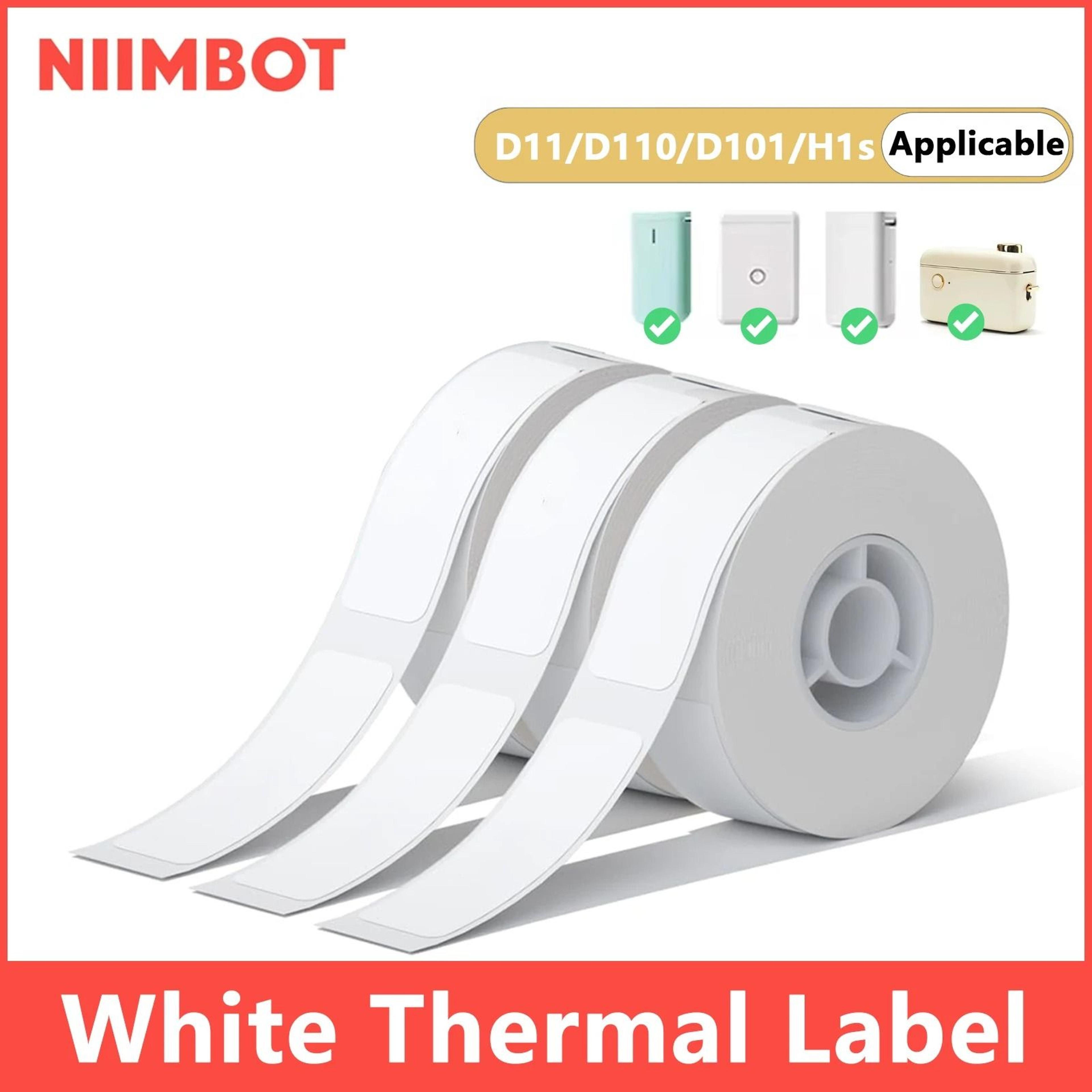 niimbot waterproof self-adhesive white thermal label roll for d110, d11 & h1s printers