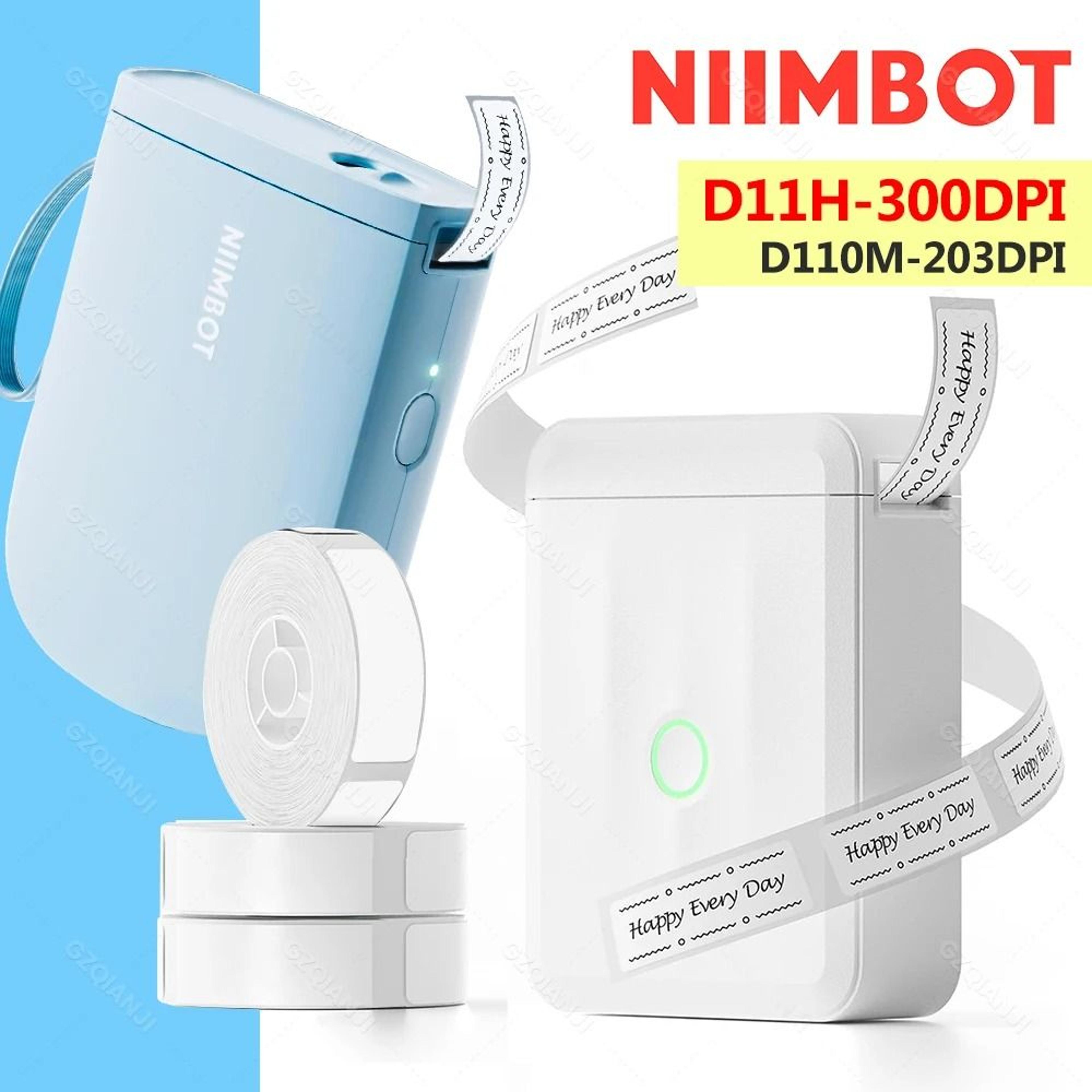 niimbot d110 / d11h 300dpi mini portable wireless thermal label printer