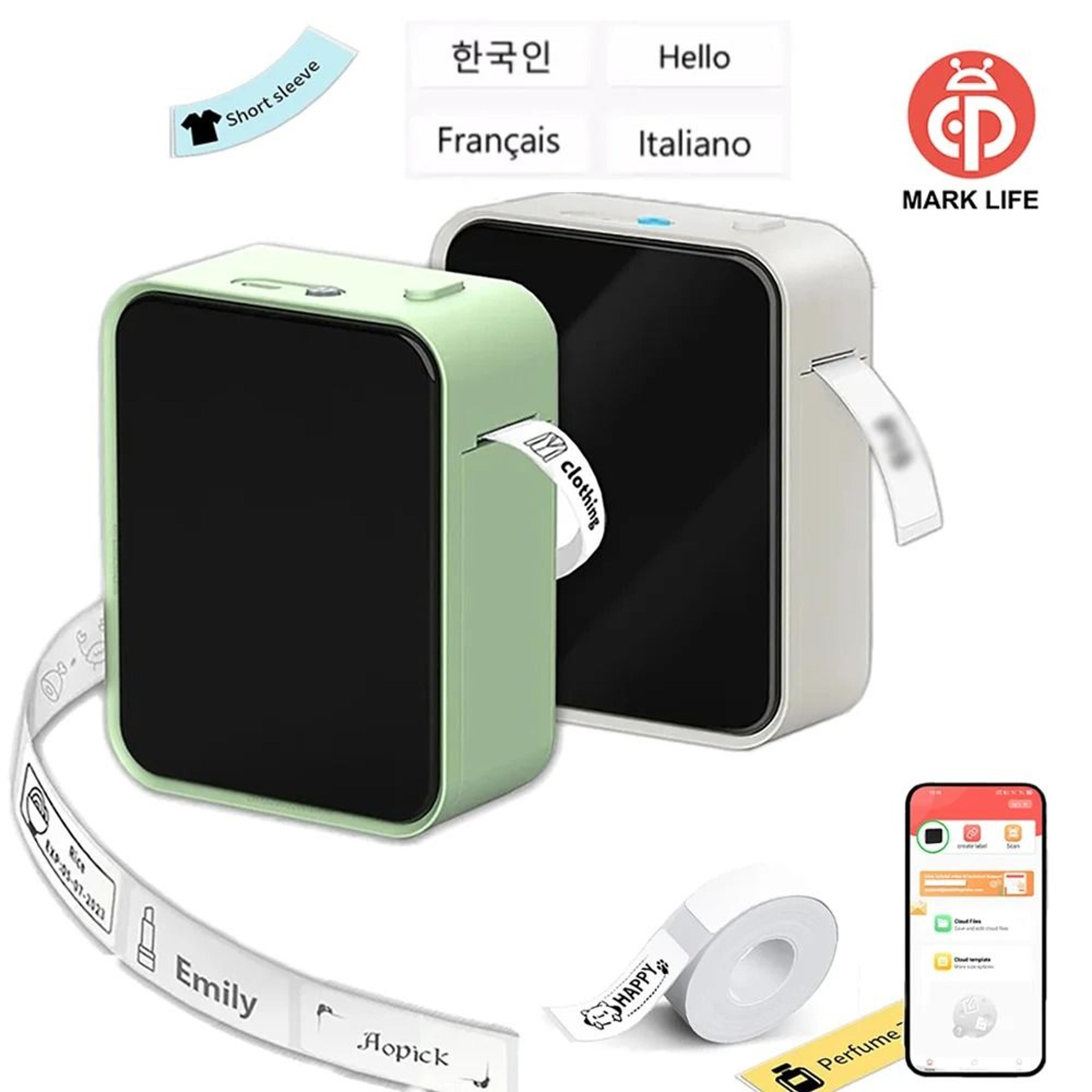marklife p15 wireless pocket thermal label printer & diy sticker maker
