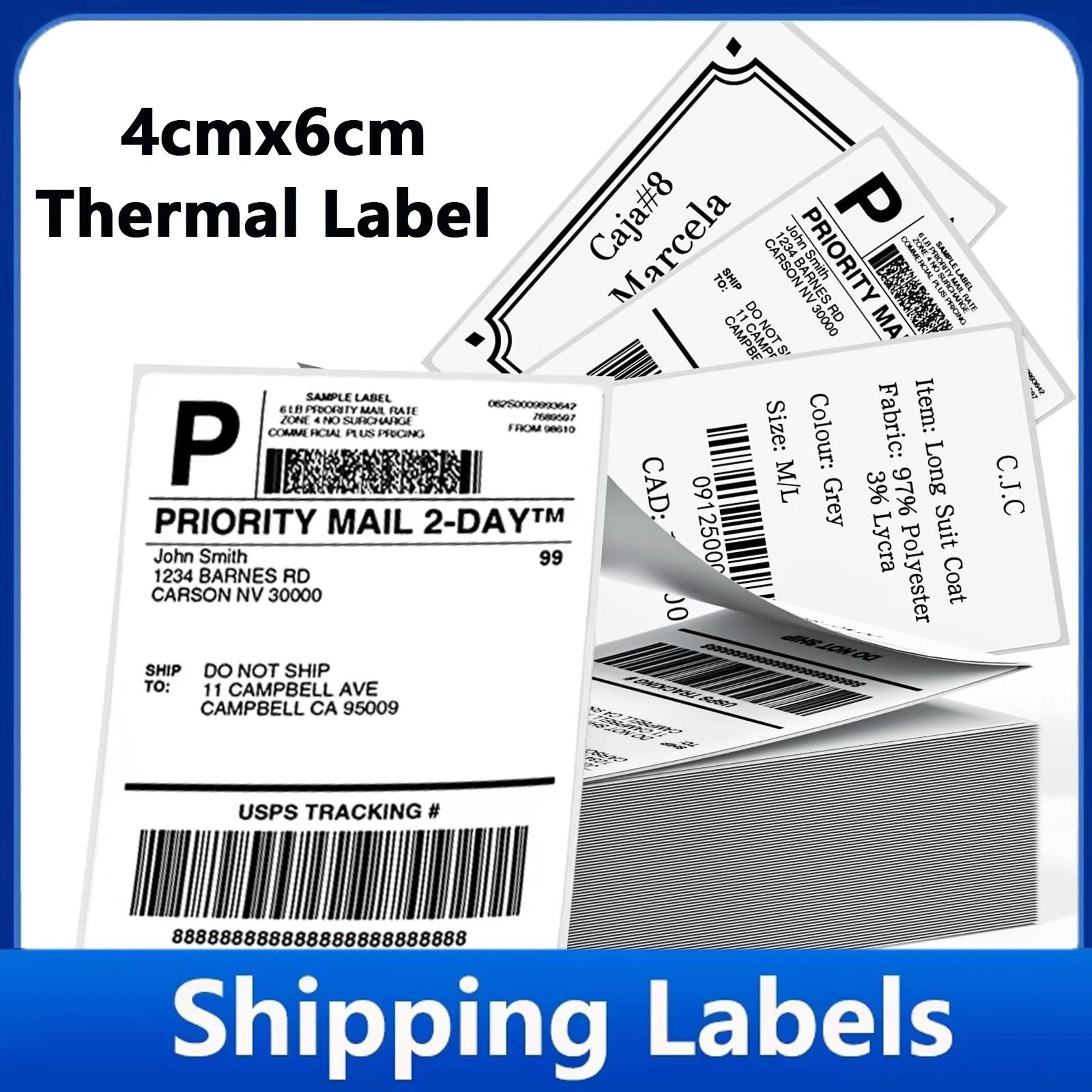 4x6 inch self-adhesive thermal shipping label paper (100 / 500 sheets) for express shipping & barcodes