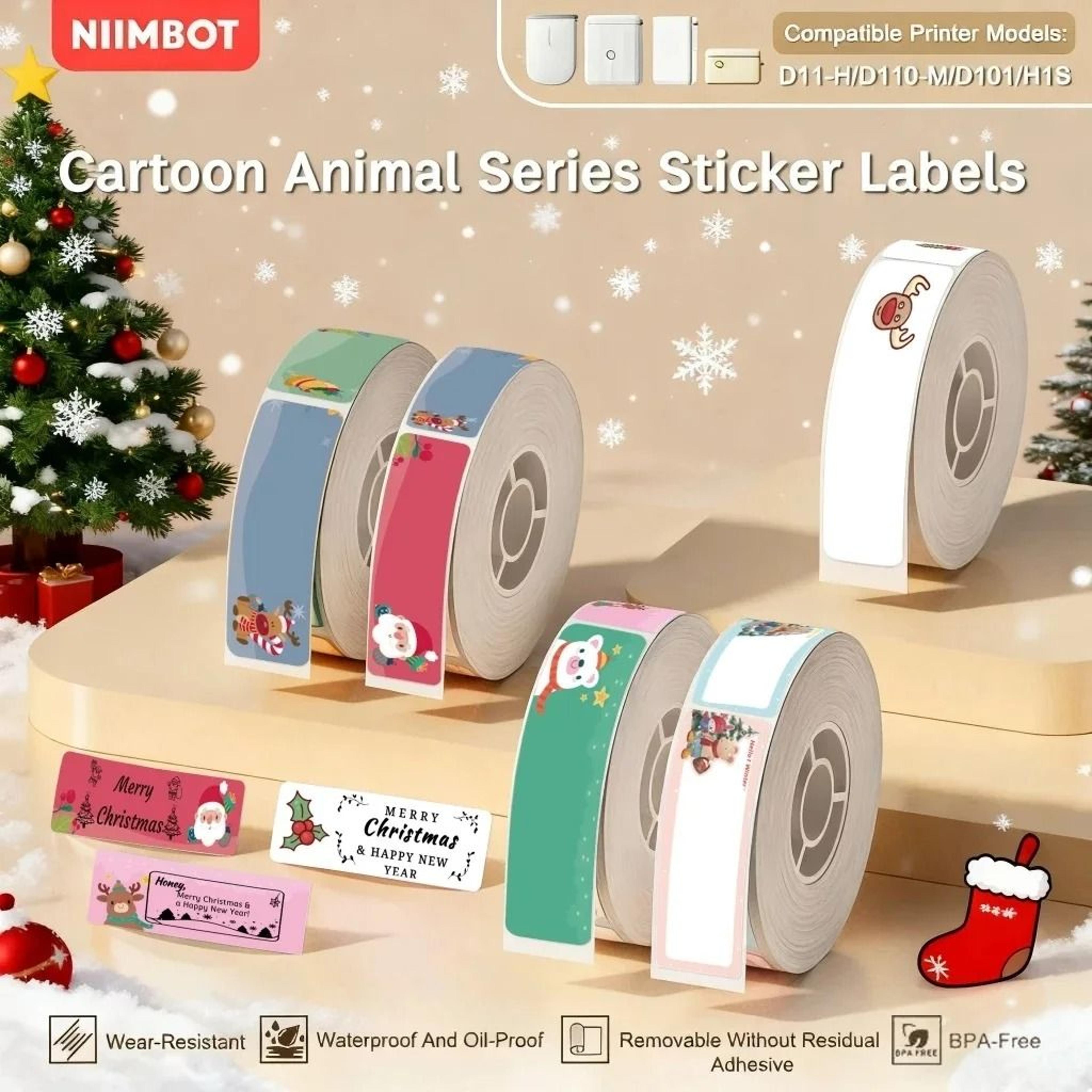 niimbot official d110 self-adhesive thermal label paper rolls for d101, d11 & h1 printers