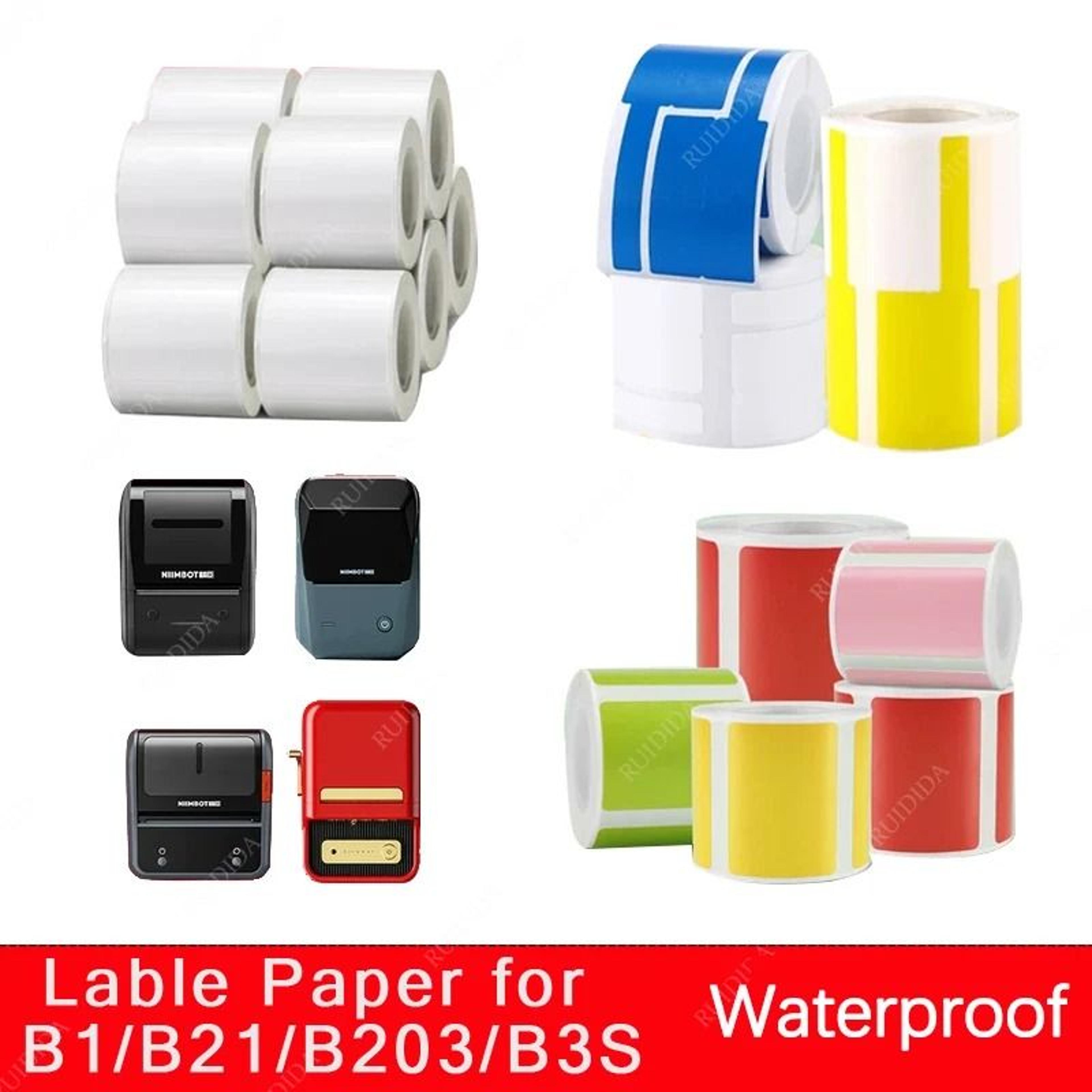 niimbot official pure color thermal label paper rolls for b1, b203, b21 & b3s printers