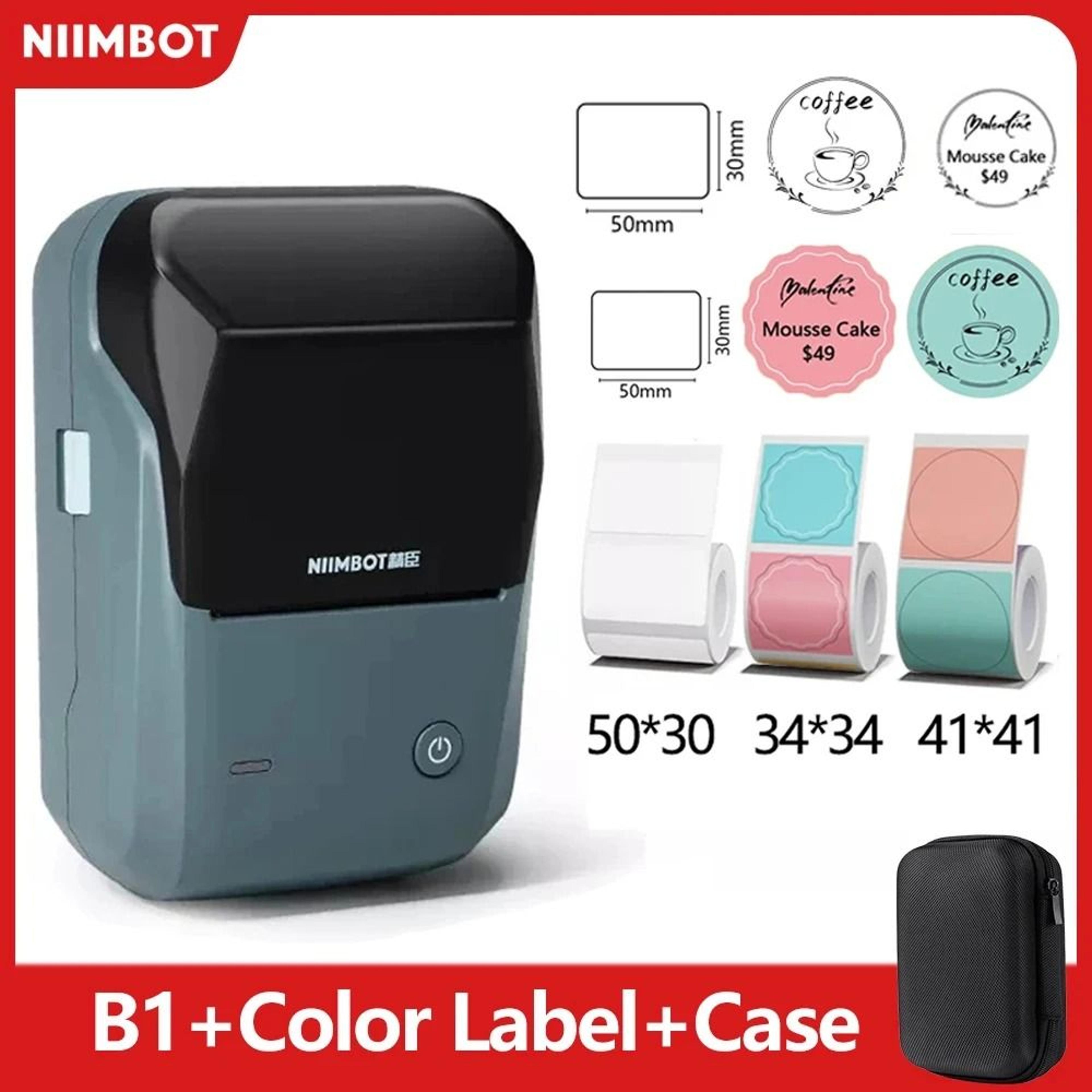 niimbot b1 portable wireless bluetooth thermal label maker & sticker printer set