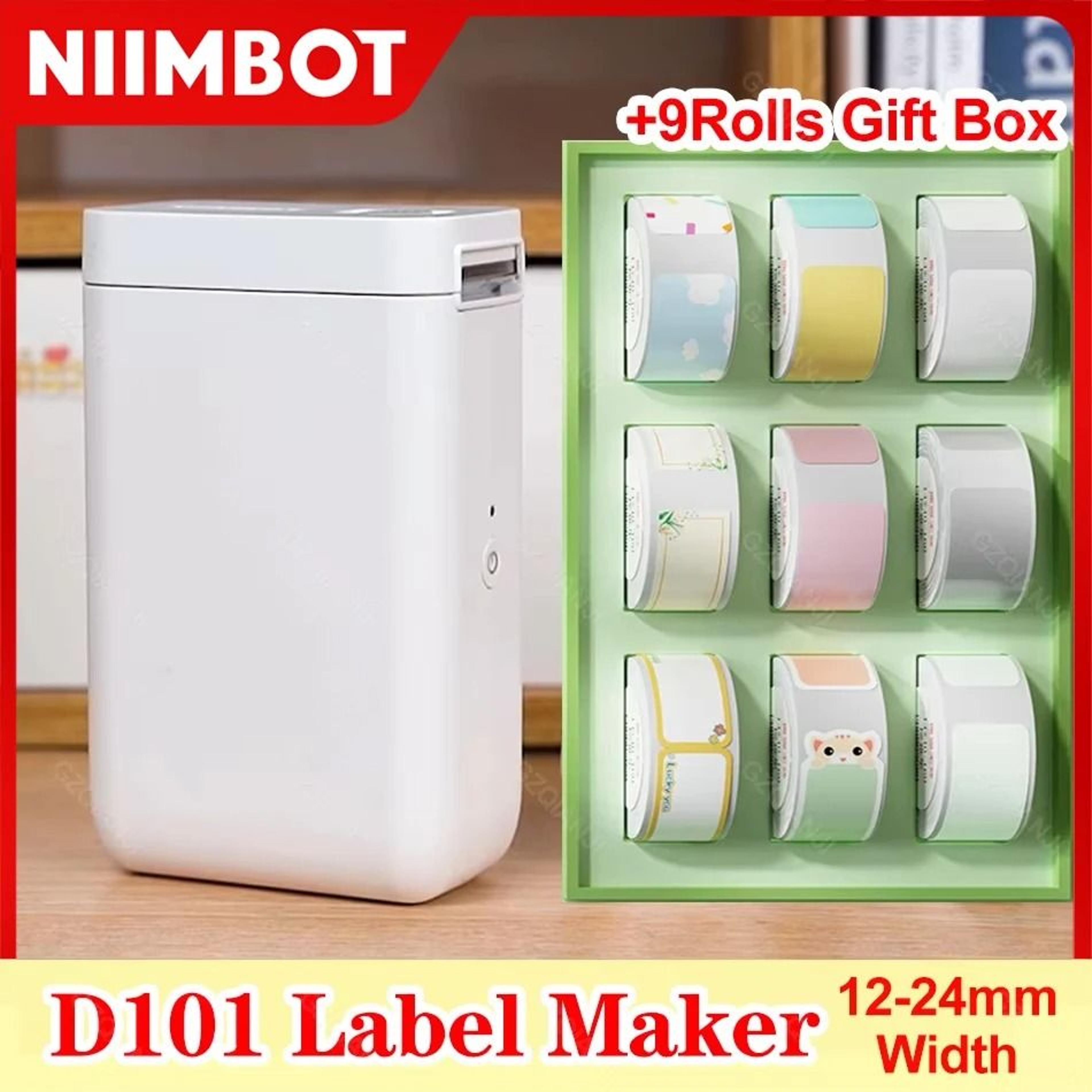 niimbot d101 upgraded 25mm portable wireless thermal label printer set with color label rolls