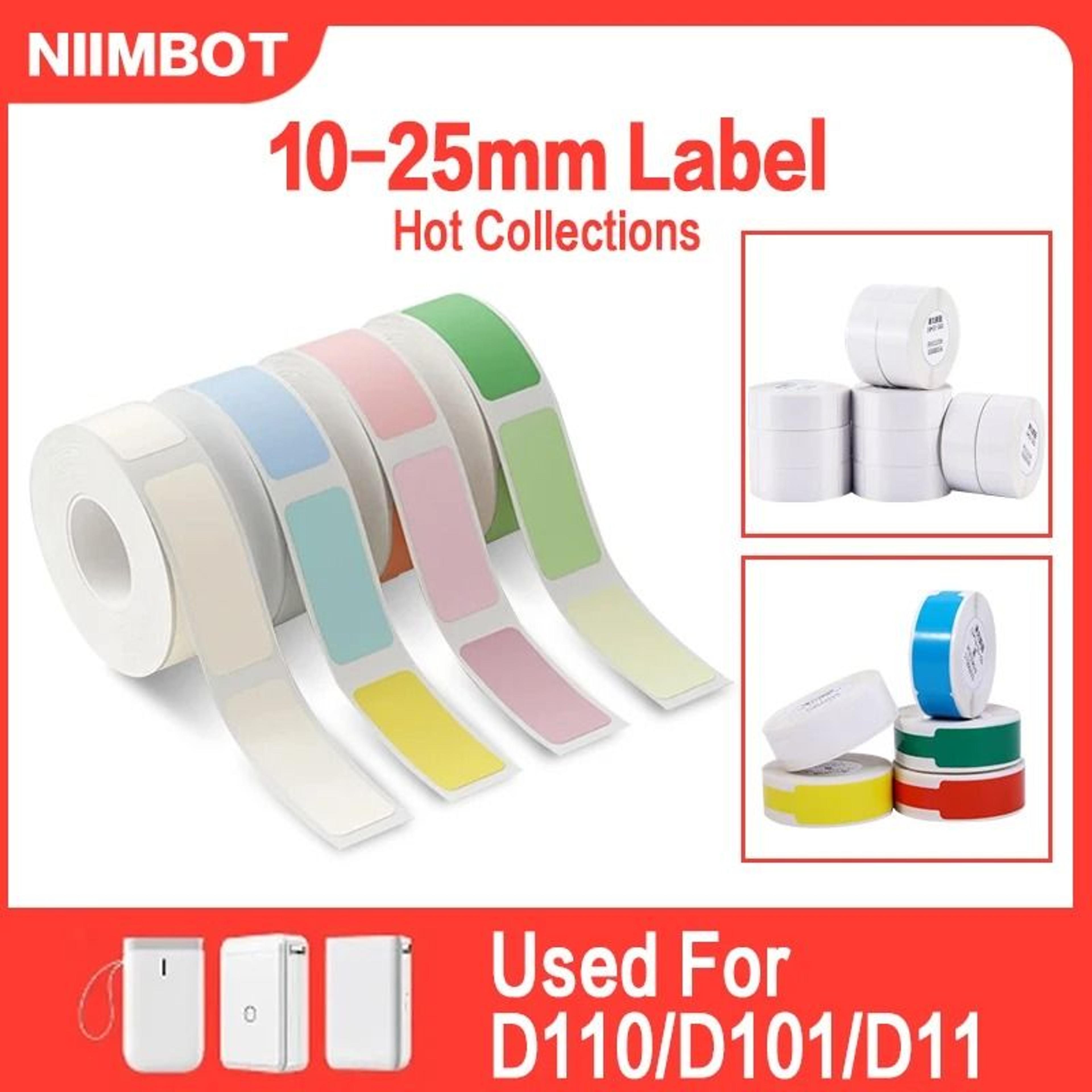 niimbot official thermal label sticker rolls (wire cable, white, color & round tags) for d11, d101 & d110 printers