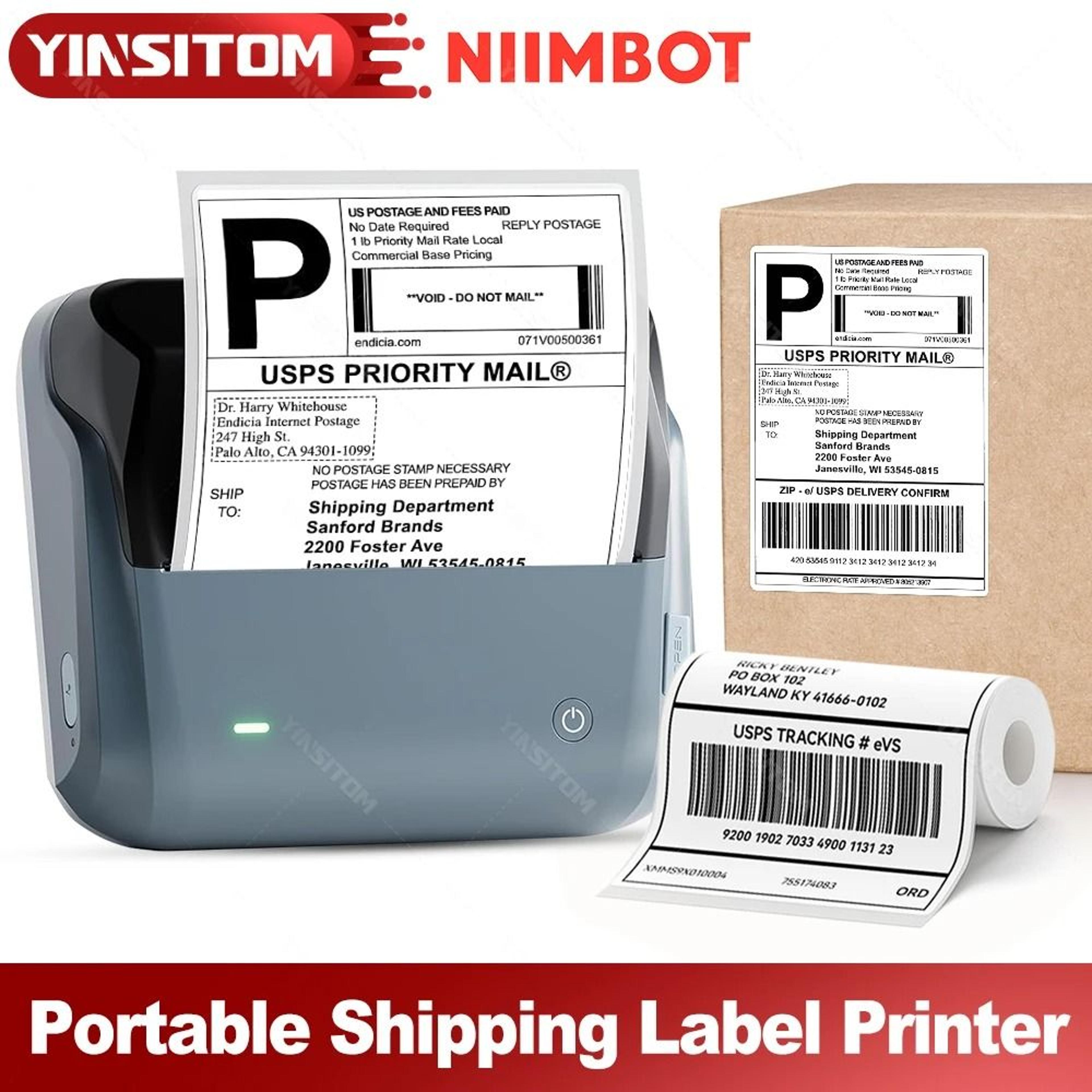 niimbot official b4 large format thermal label sticker rolls (20-110mm / 4-inch) for small business & retail