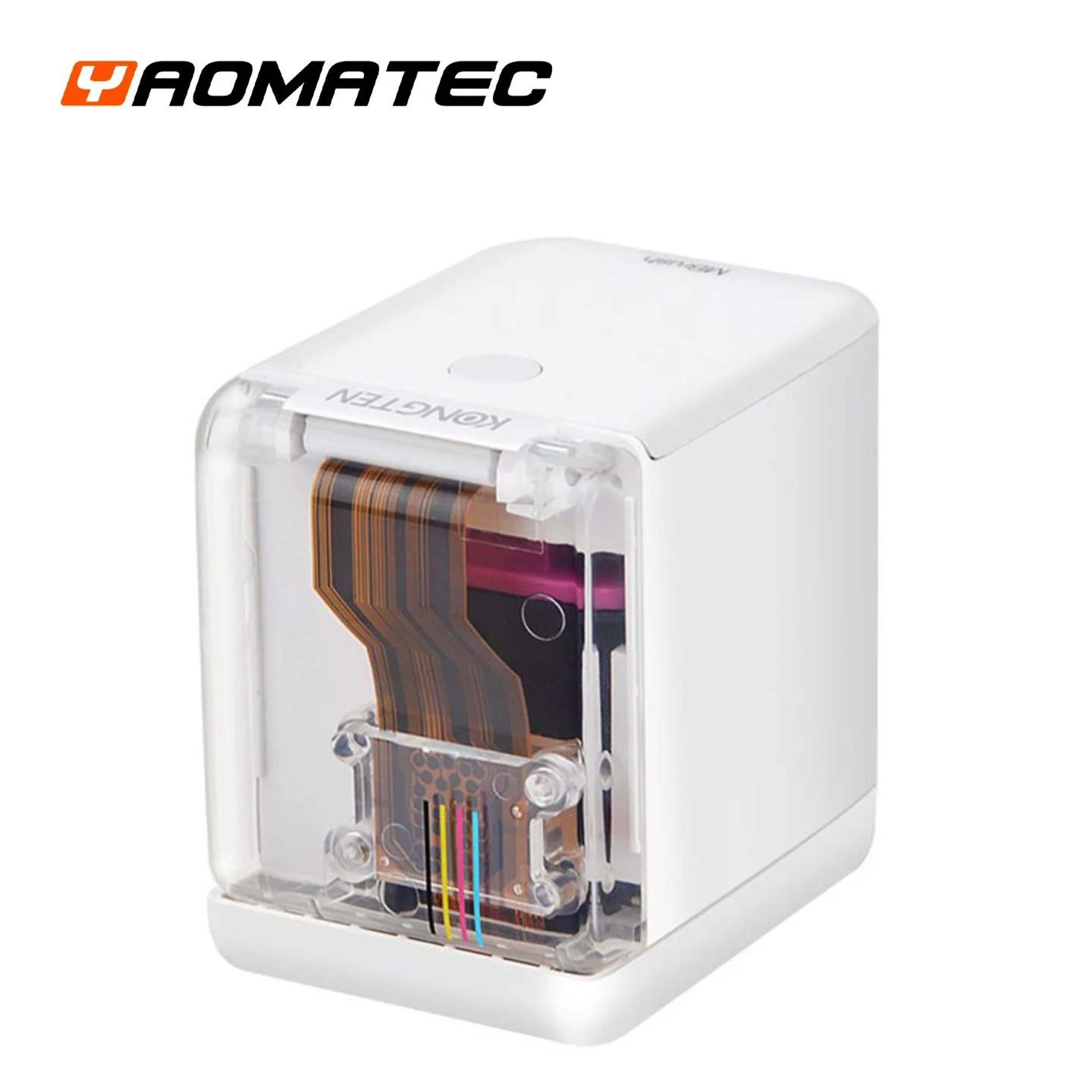 mbrush printmini portable handheld color thermal inkjet printer & edible food coffee art machine
