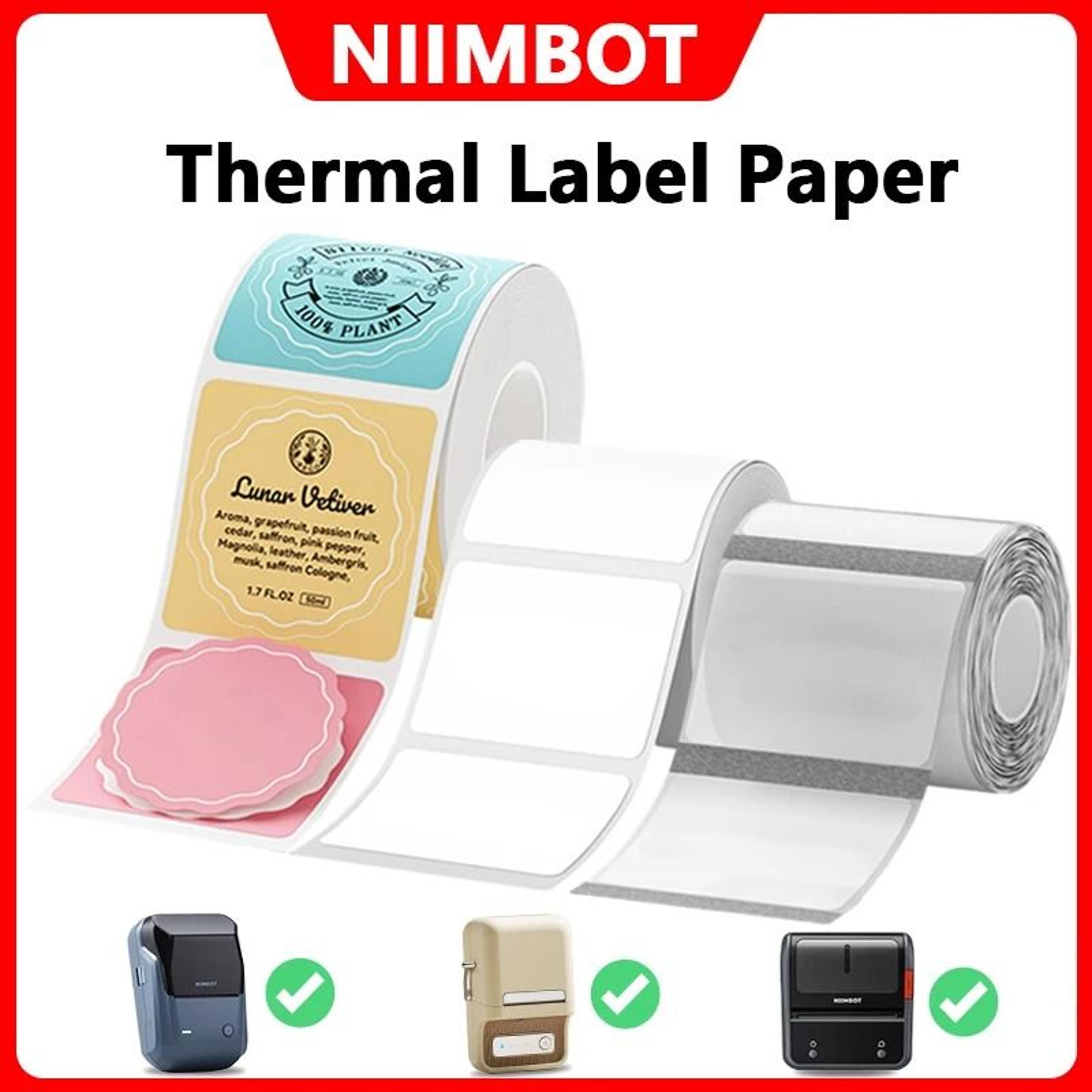 niimbot official thermal sticker label paper rolls (color, white & transparent) for b1 & b21 printers