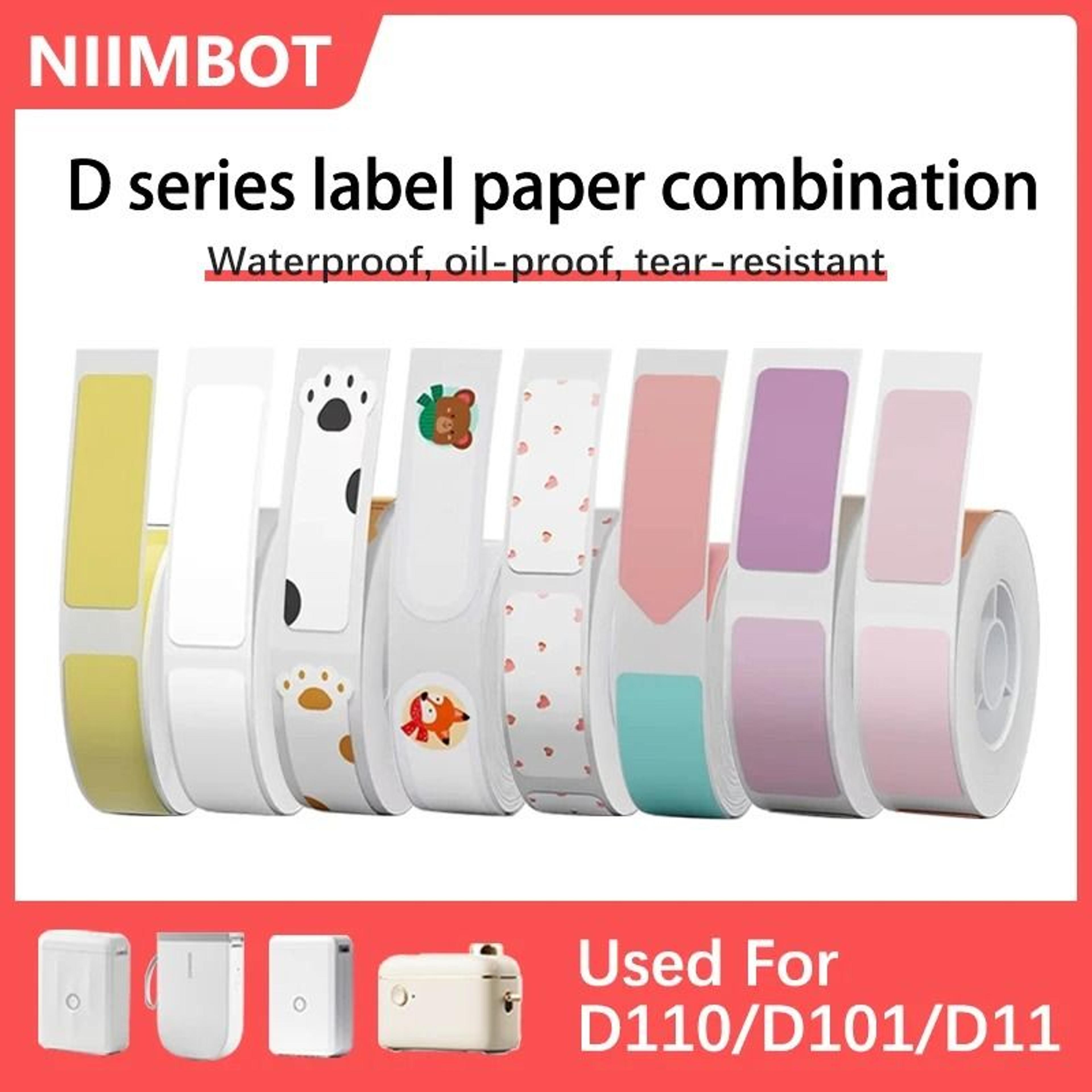 niimbot official self-adhesive thermal label paper rolls for d110, d11 & d101 mini printers
