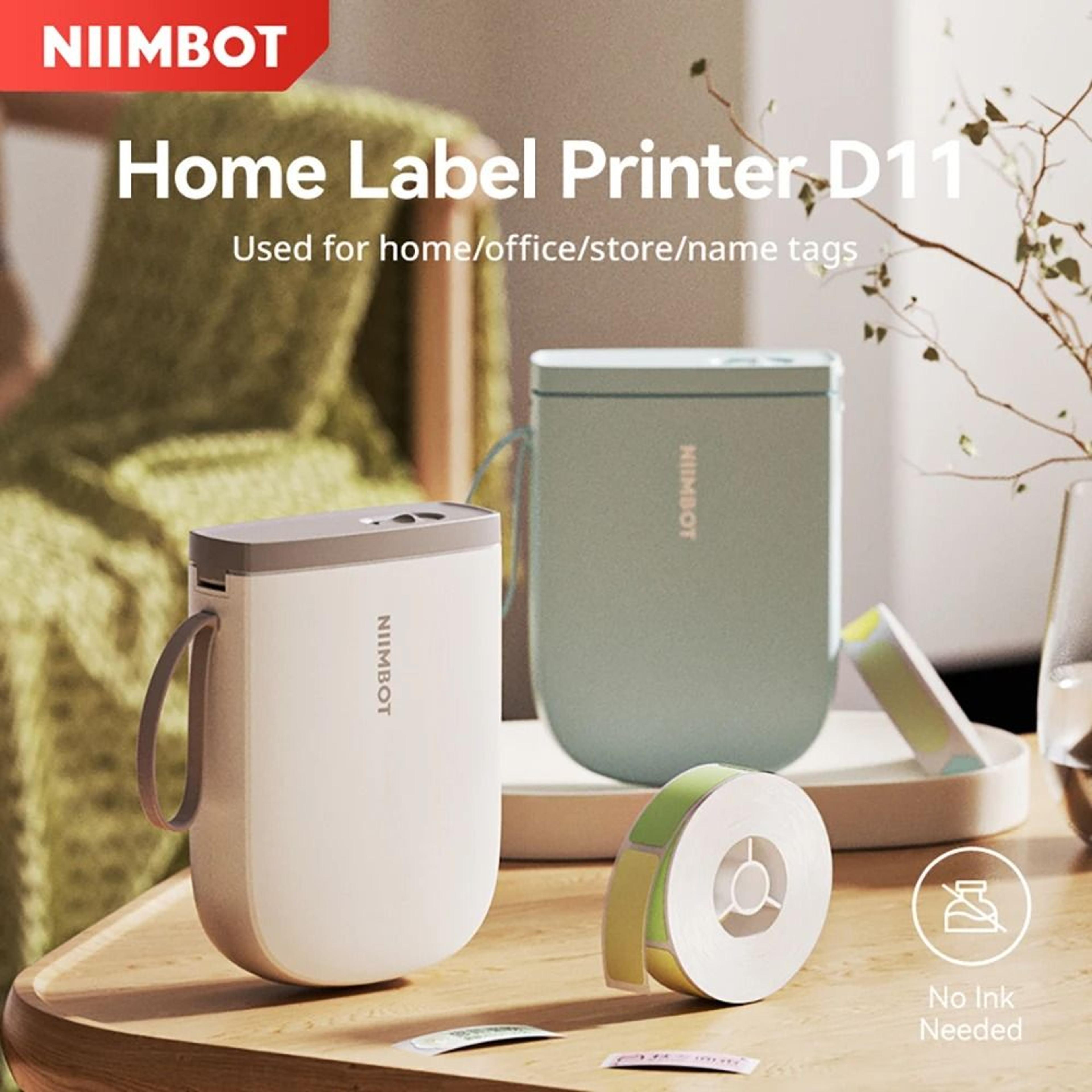 niimbot upgraded d11 (300 dpi) high-resolution wireless portable thermal label printer for barcodes & name tags