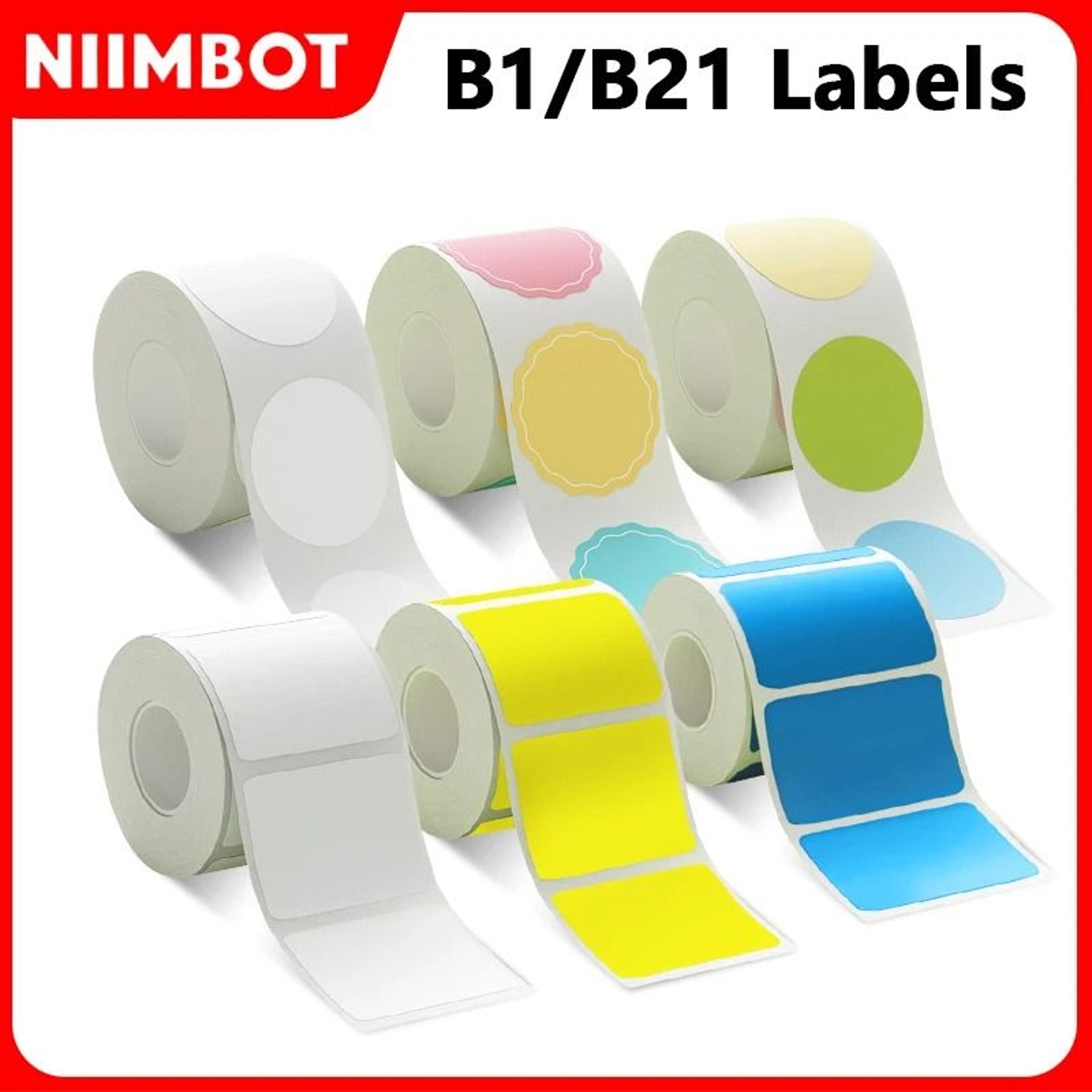 niimbot official self-adhesive thermal label rolls for b1 & b21 portable wireless printer