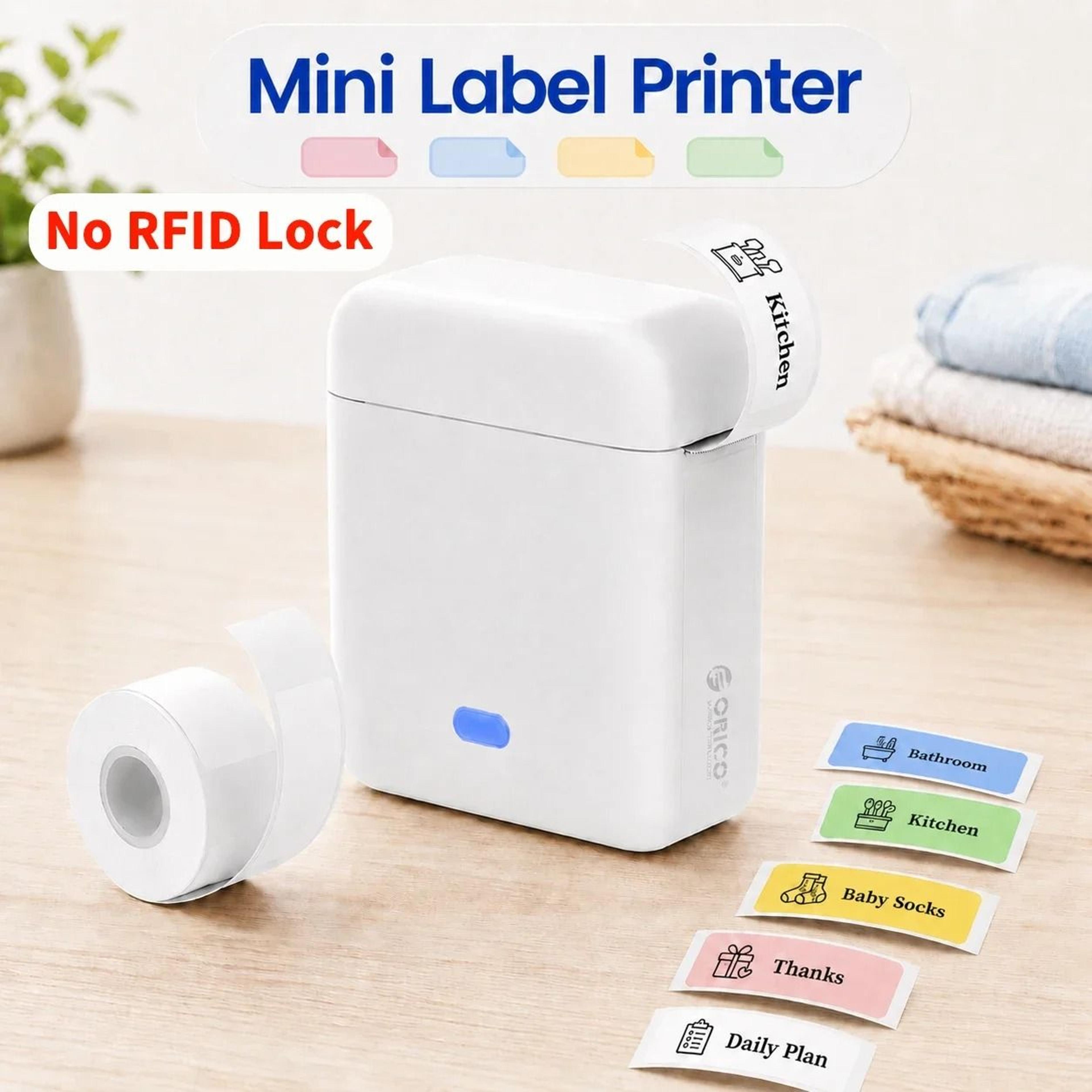 mini ink-free wireless bluetooth portable thermal label printer & self-adhesive sticker maker