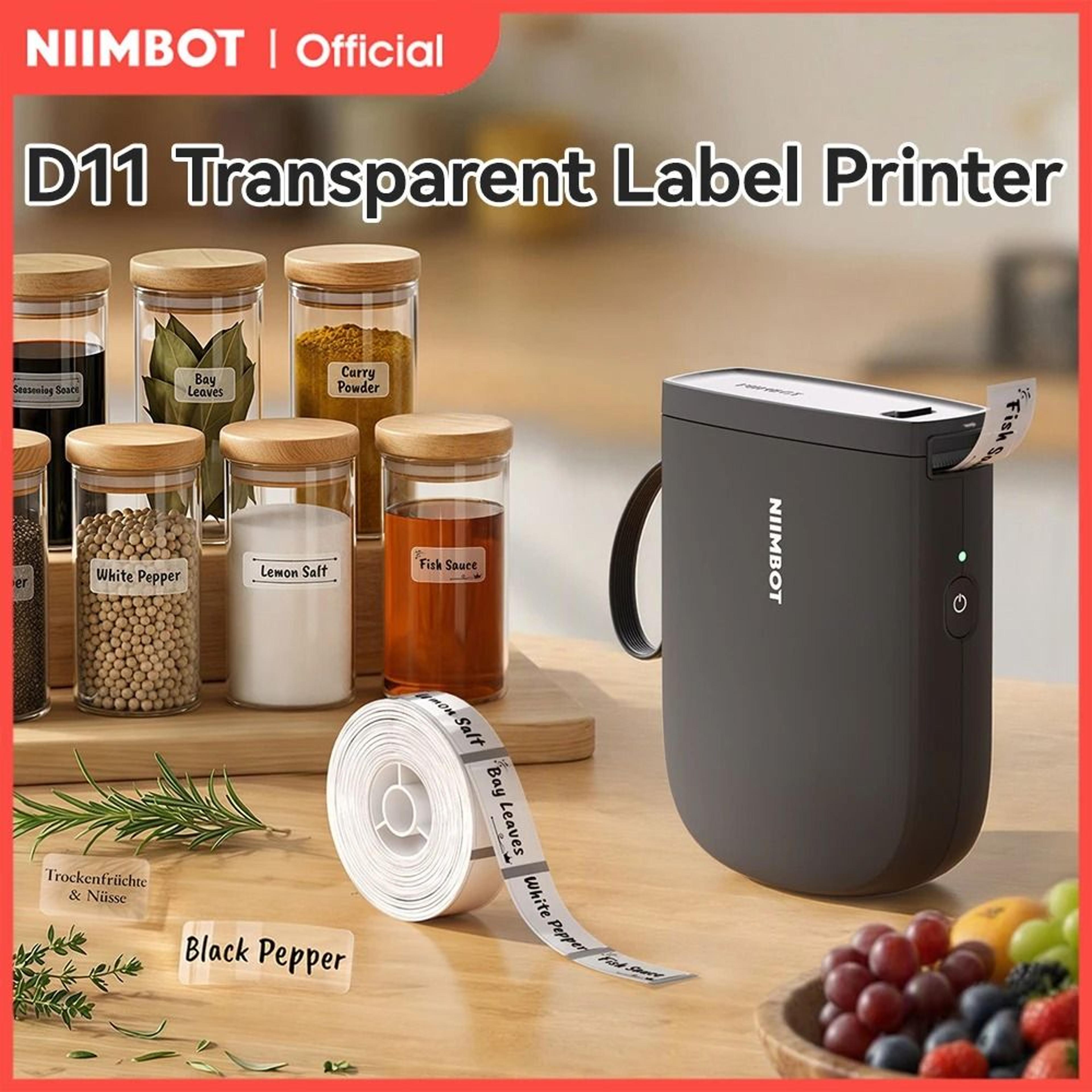 300dpi niimbot d11 mini portable thermal label printer upgraded high-speed adhesive sticker maker