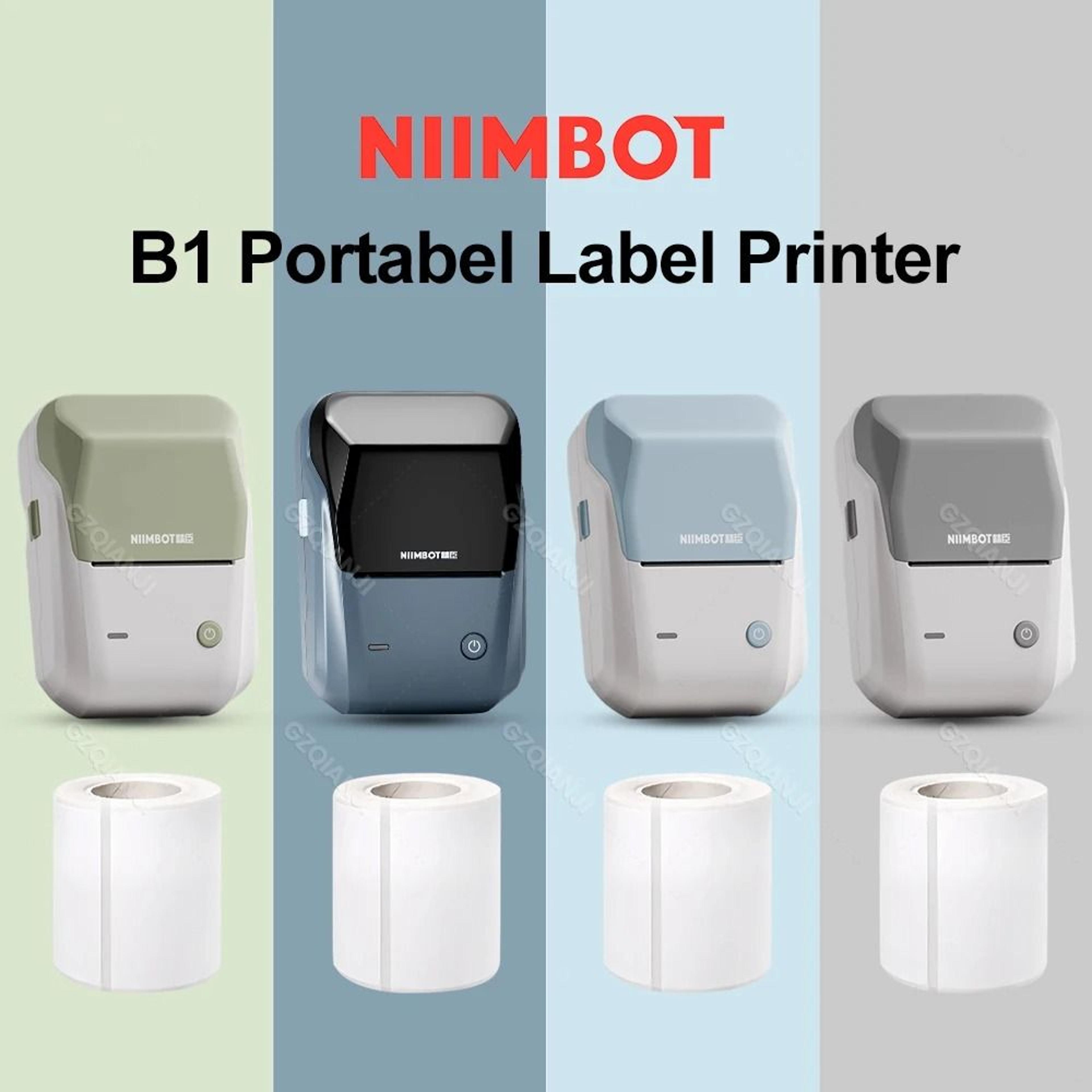 niimbot b1 wireless bluetooth thermal label printer portable handheld sticker maker for home & retail