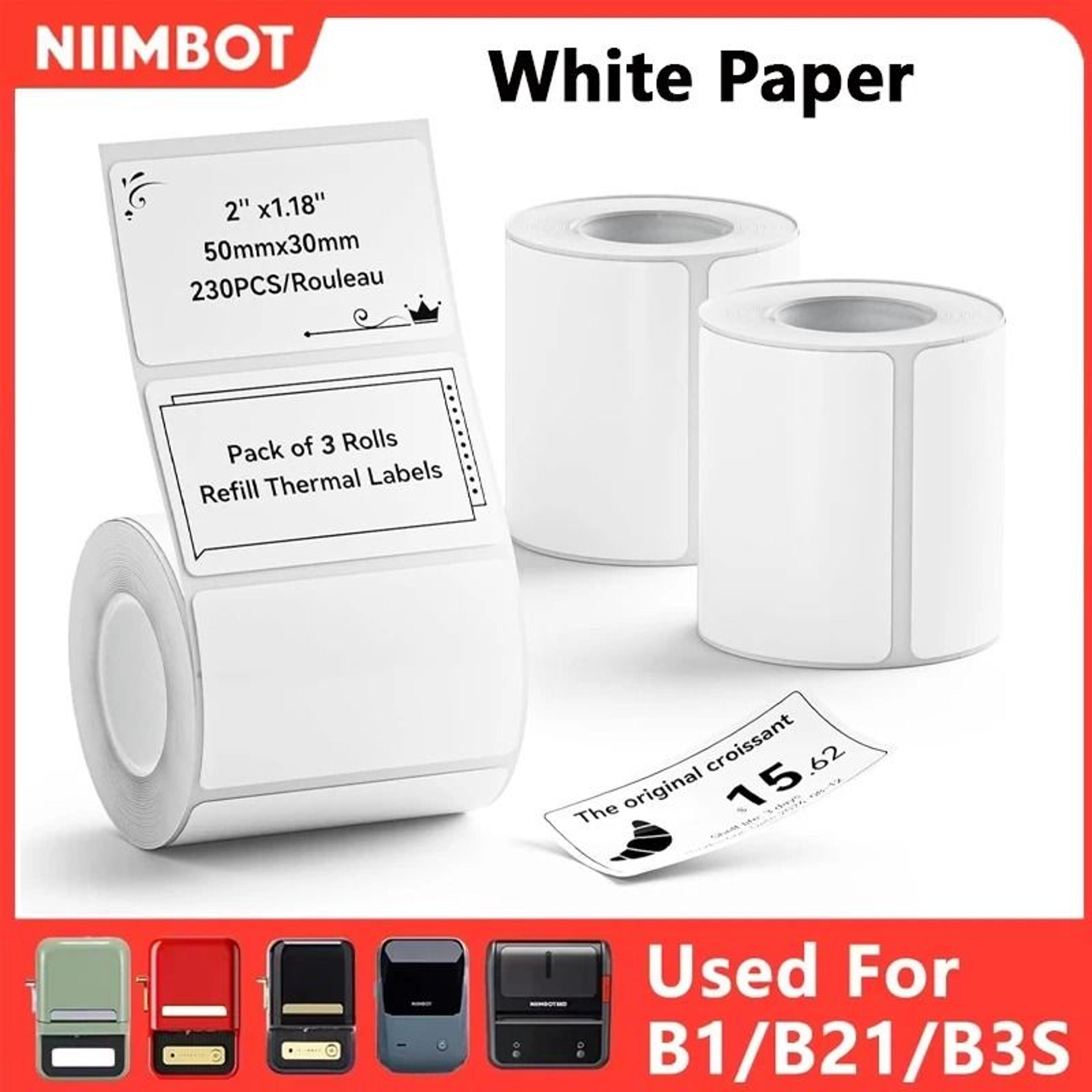 niimbot b1 mini portable thermal printer multi-scene application sticker label rolls for niimbot b1, b21 & b3s