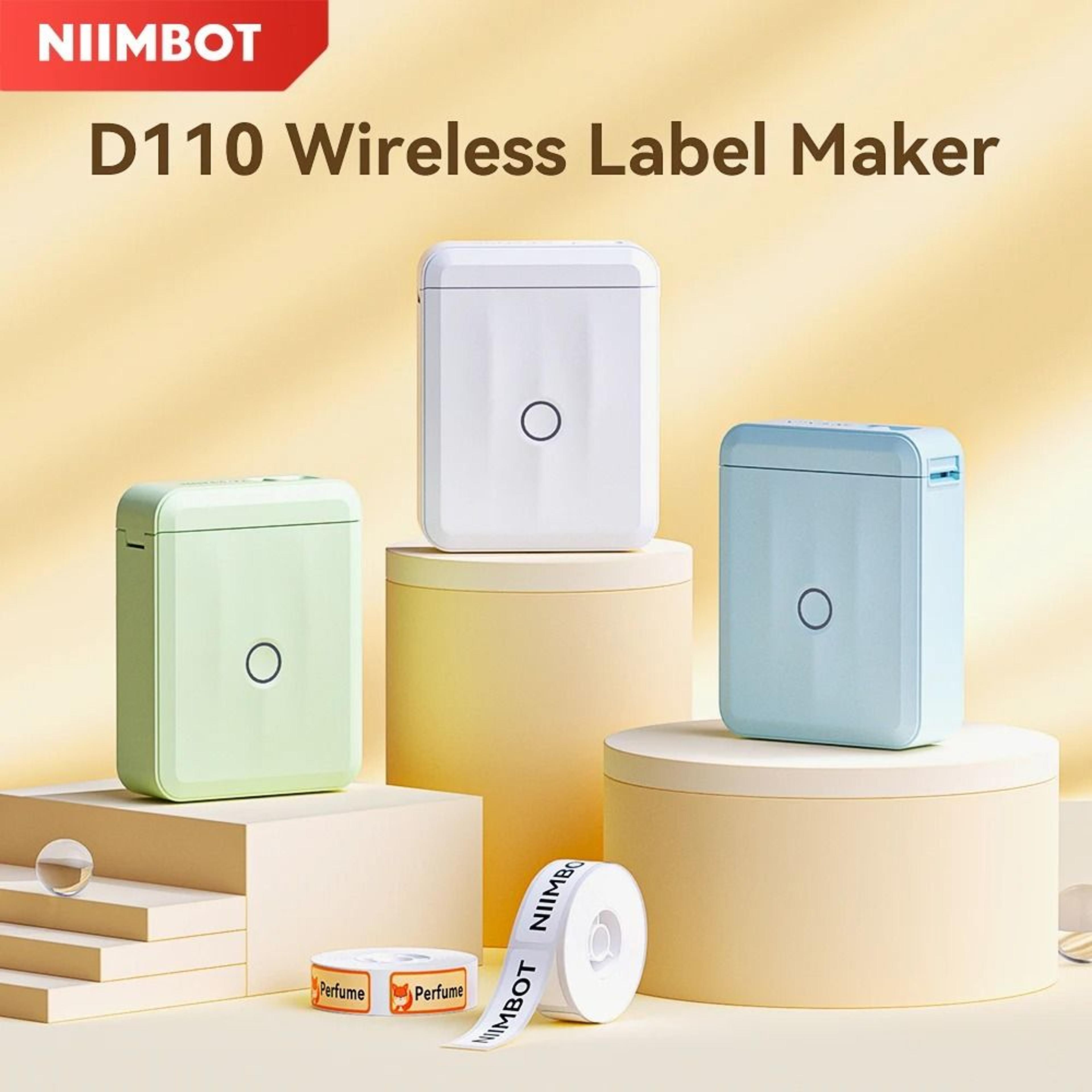 niimbot d110 & d11 mini thermal label printer portable wireless sticker machine for home & office