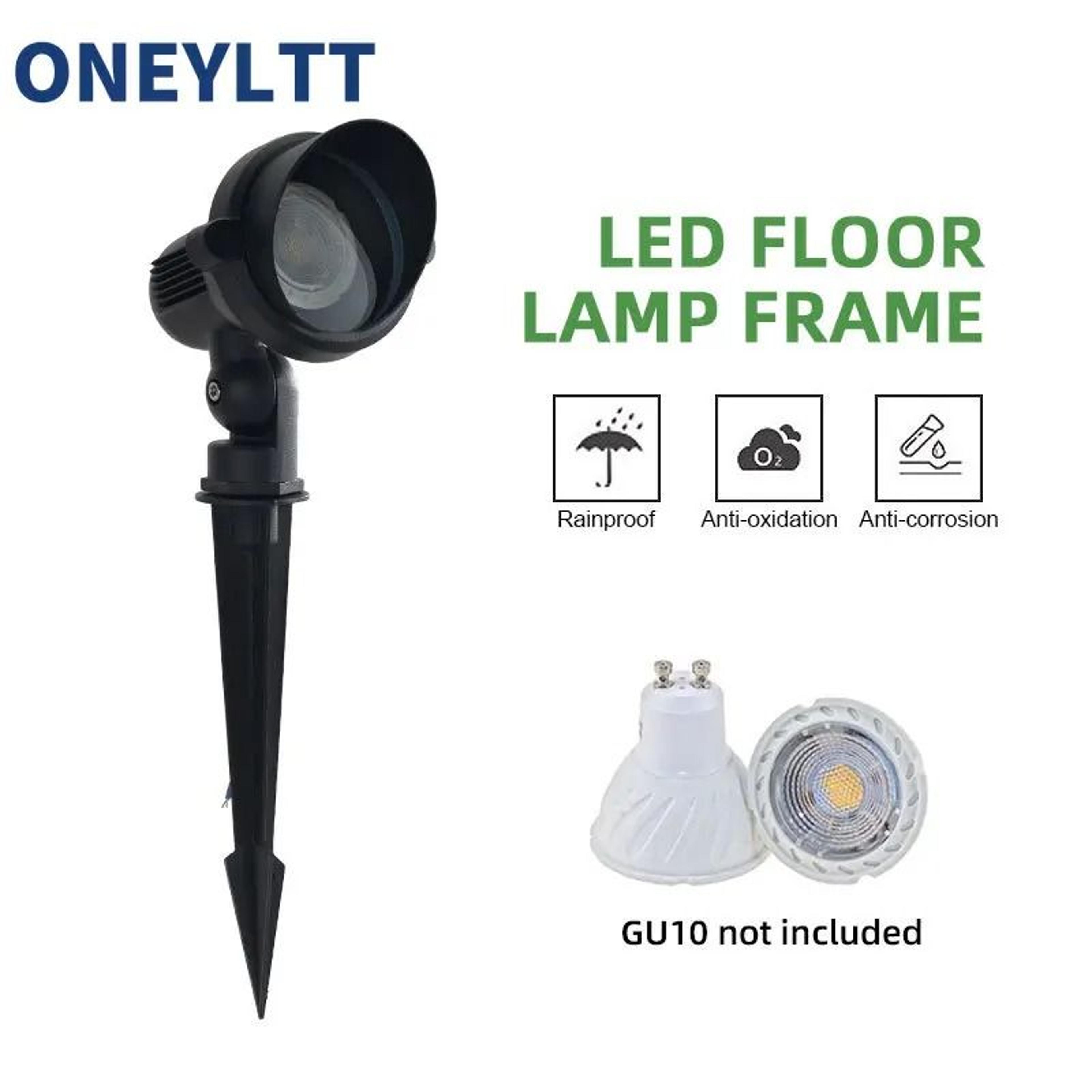 ip65 waterproof outdoor garden lawn spike light – gu10 mr16 landscape spotlight fixture