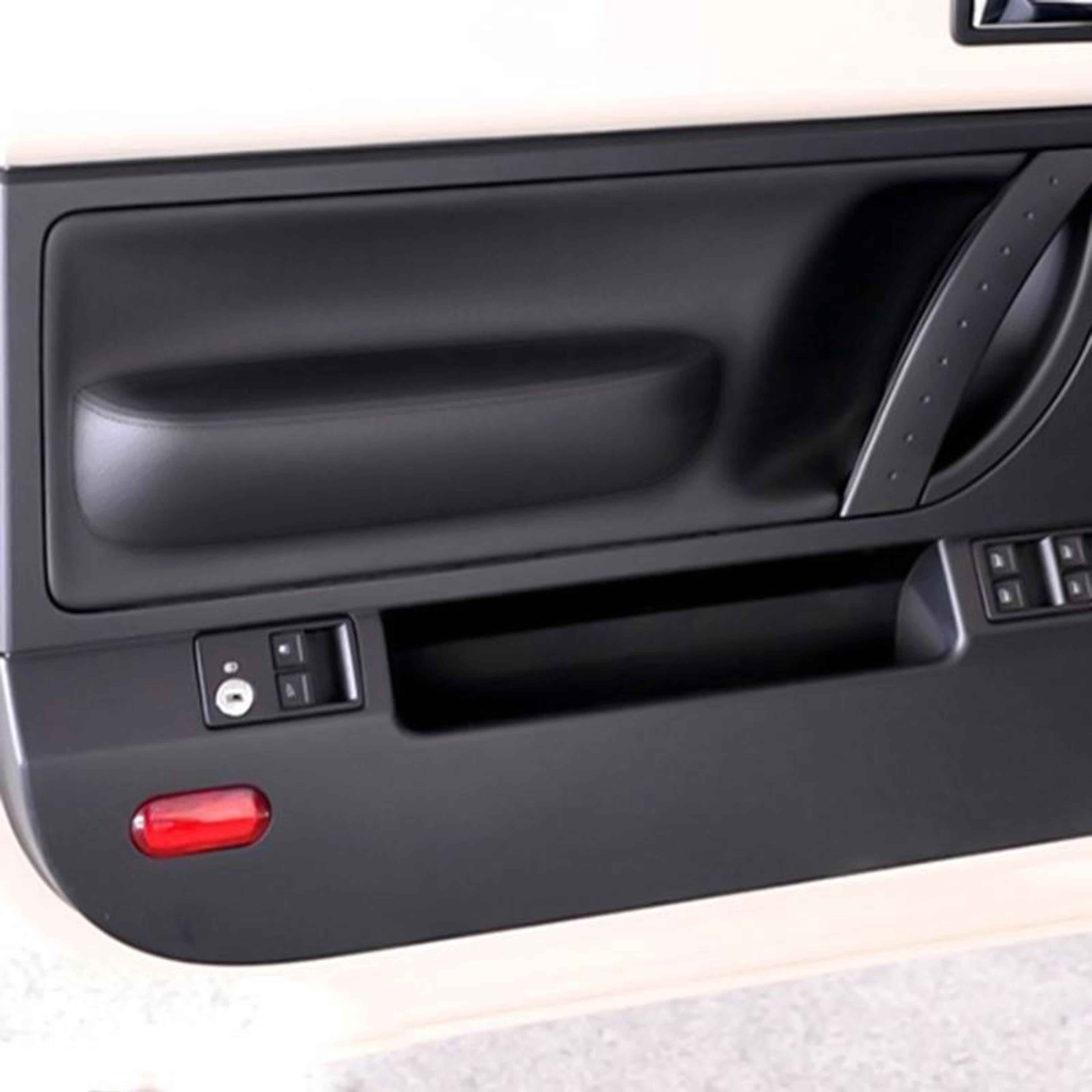custom fit volkswagen beetle door panel cover in microfiber leather
