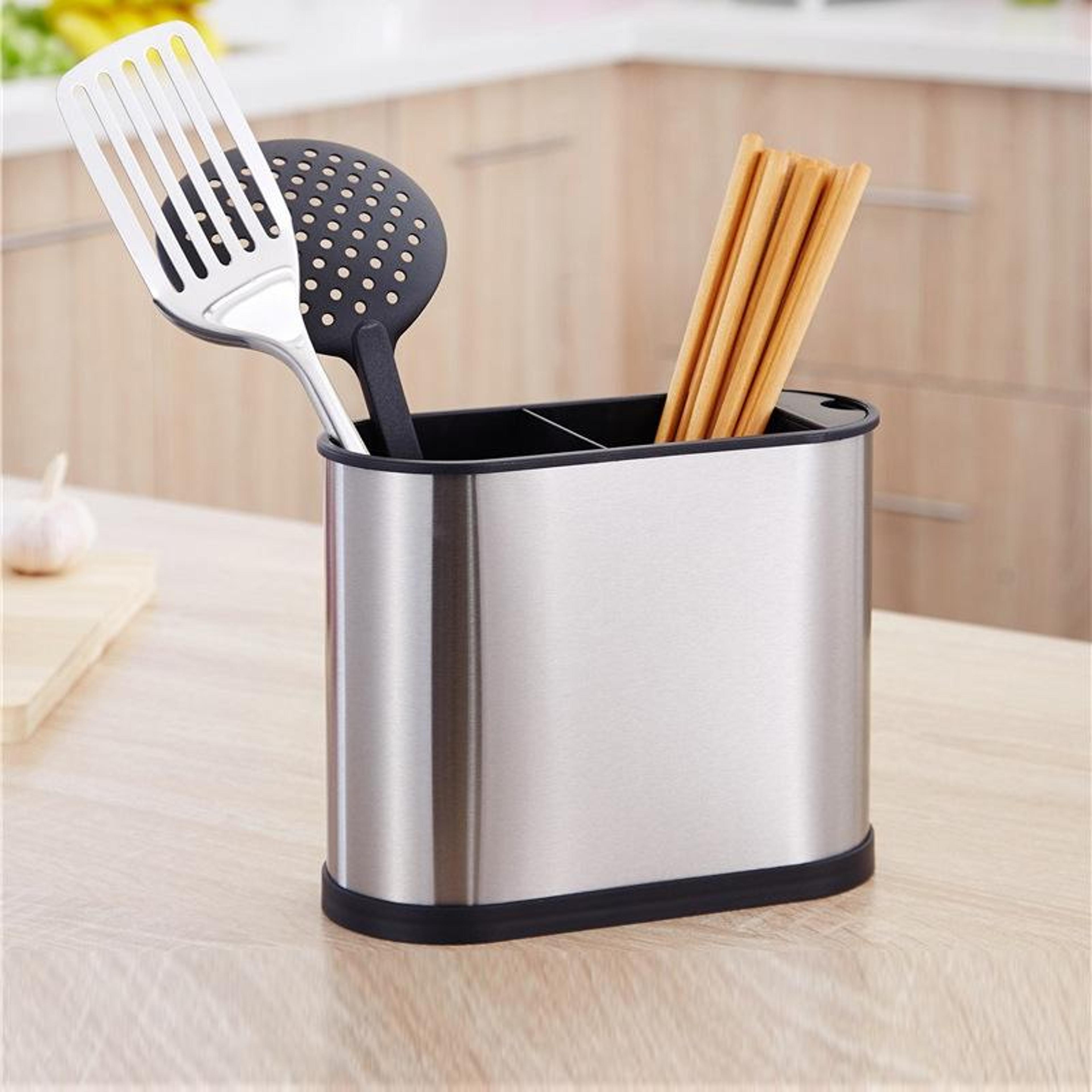 stainless steel chopstick holder kitchen utensil organizer drain storage box for tableware