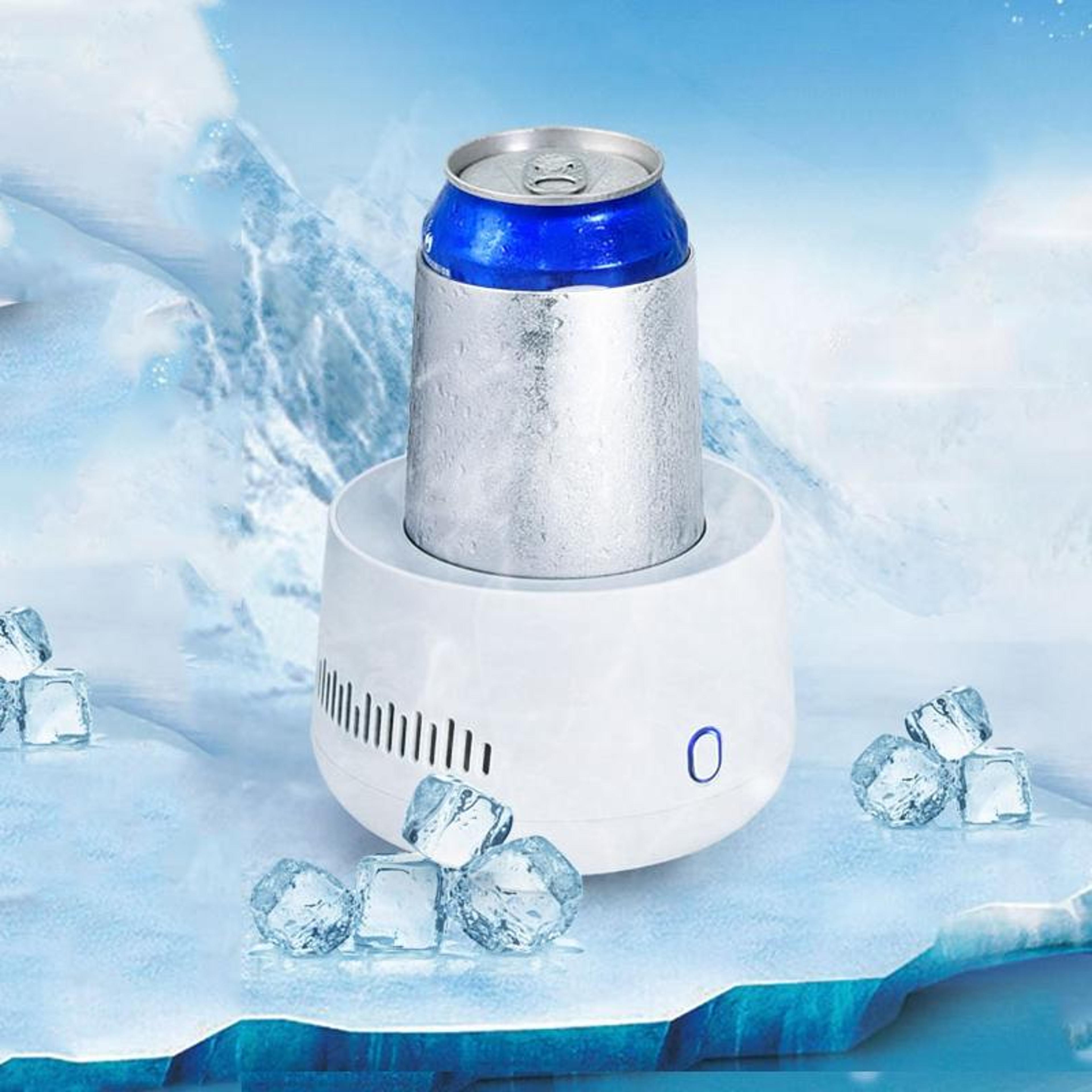 portable car mini fridge usb cooling cup white portable beverage cooler for car & home