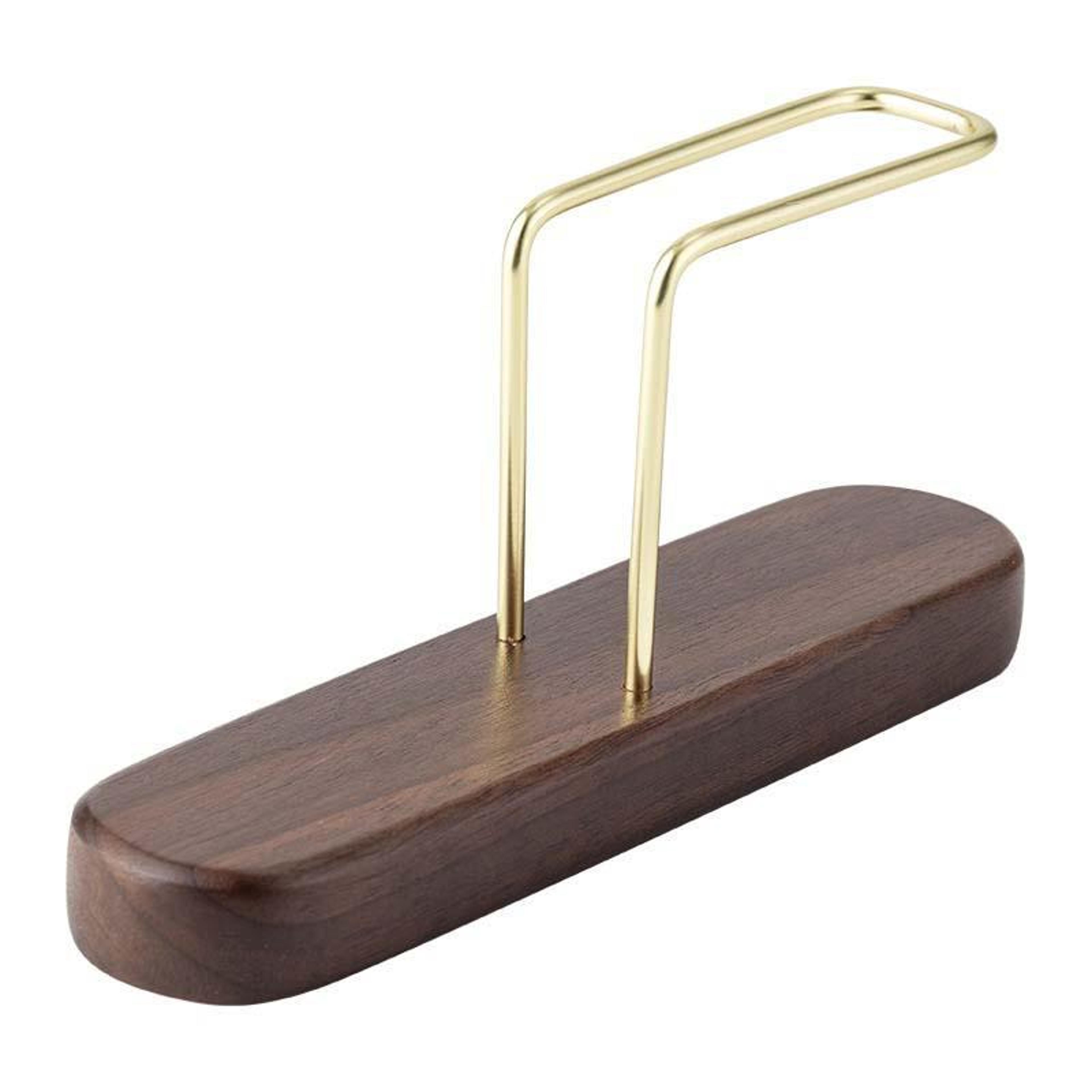 walnut wood coffee filter holder stand minimalist coffee filter storage box