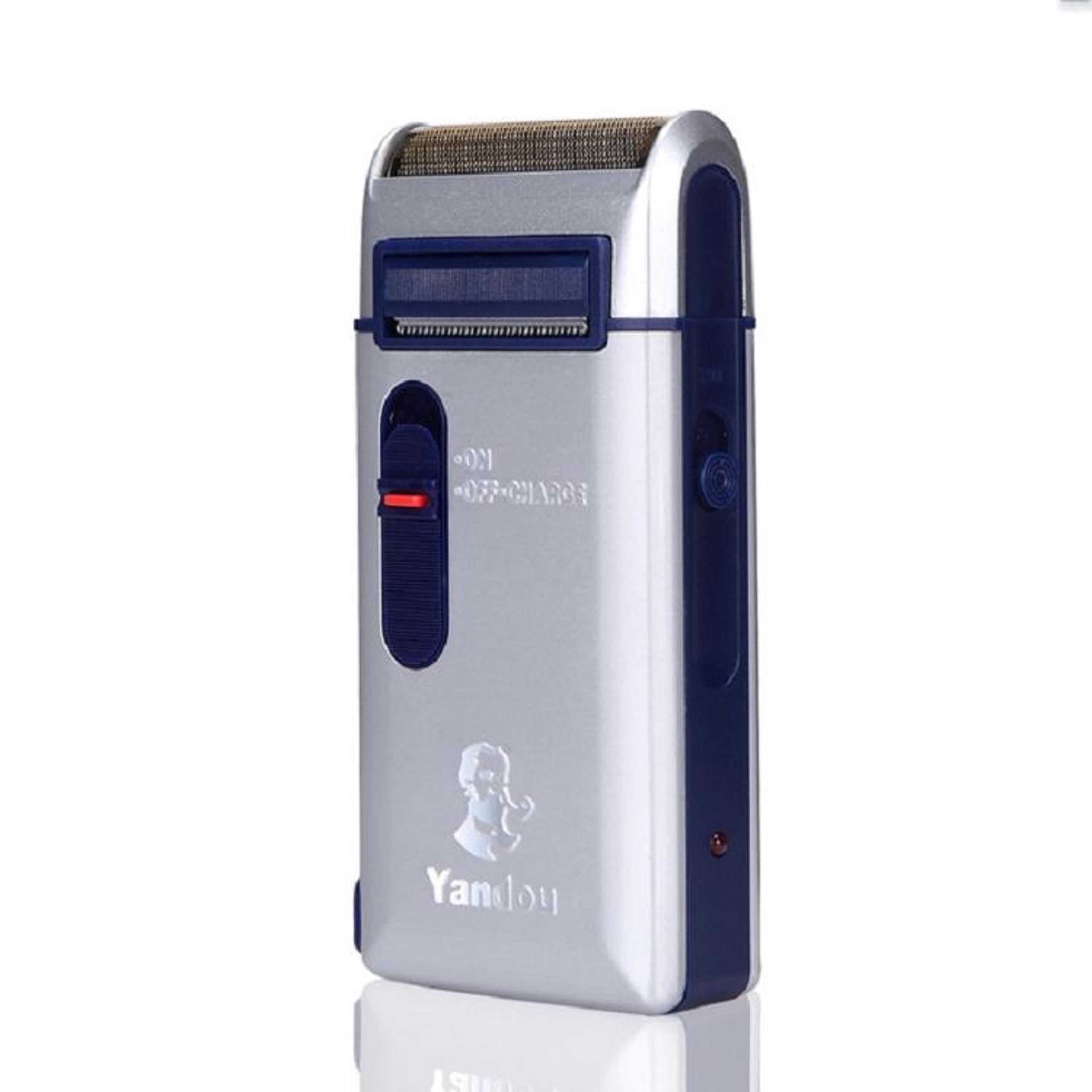 rechargeable electric shaver for men with reciprocating blade & temple trimmer