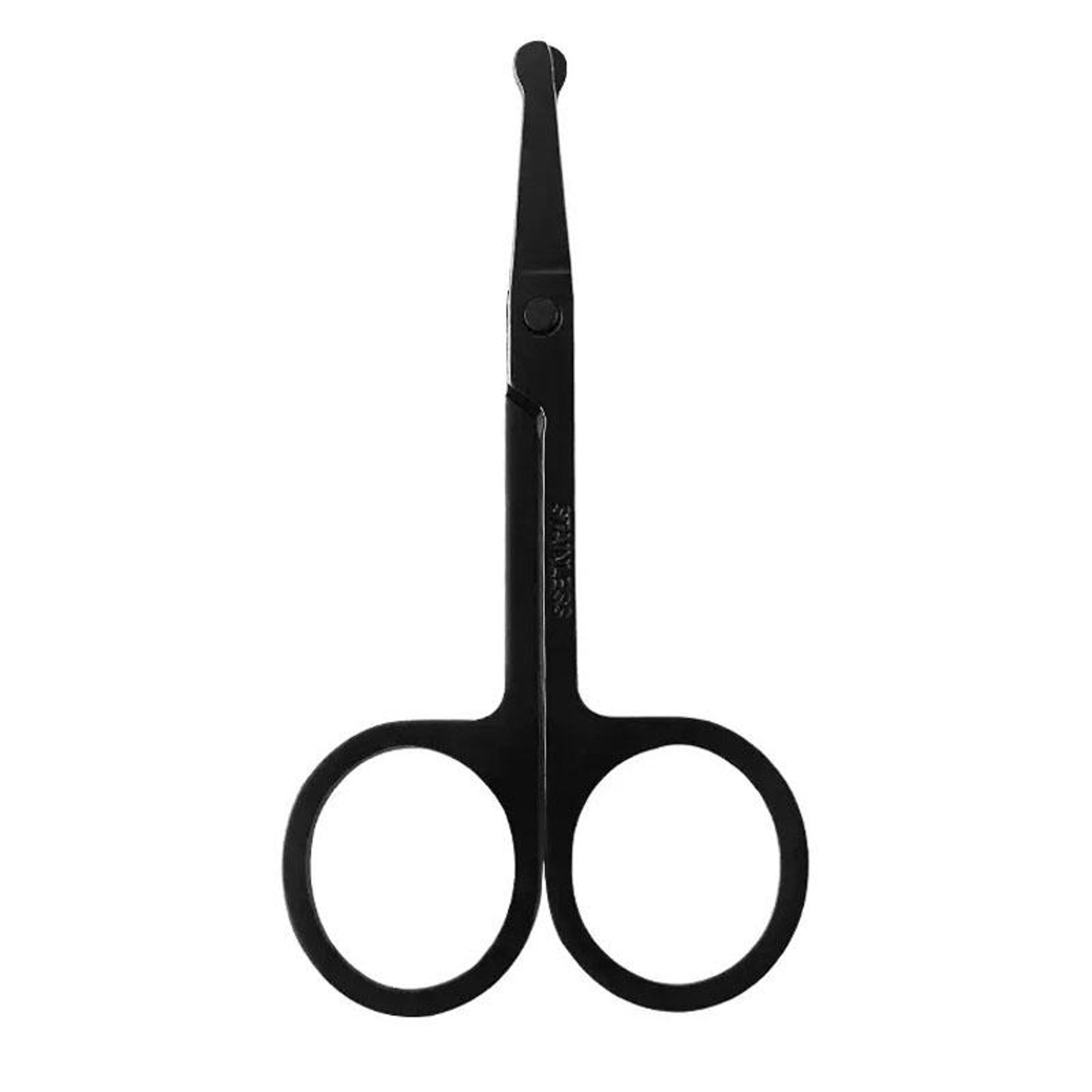 stainless steel nose hair scissors with round tip safety design precision facial grooming trimmer