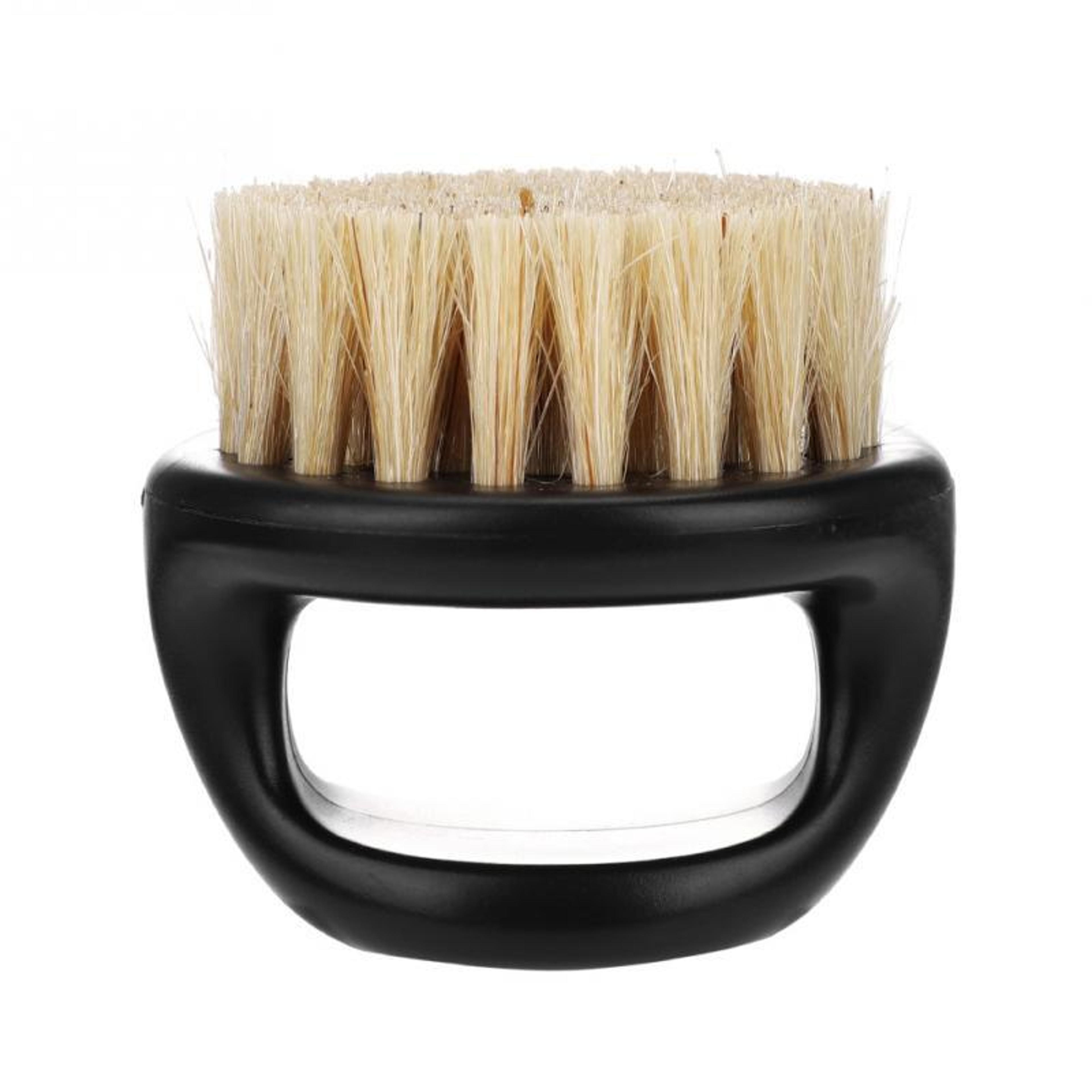 portable men shaving brush ring handle haircut cleaning beard brush abs travel grooming tool