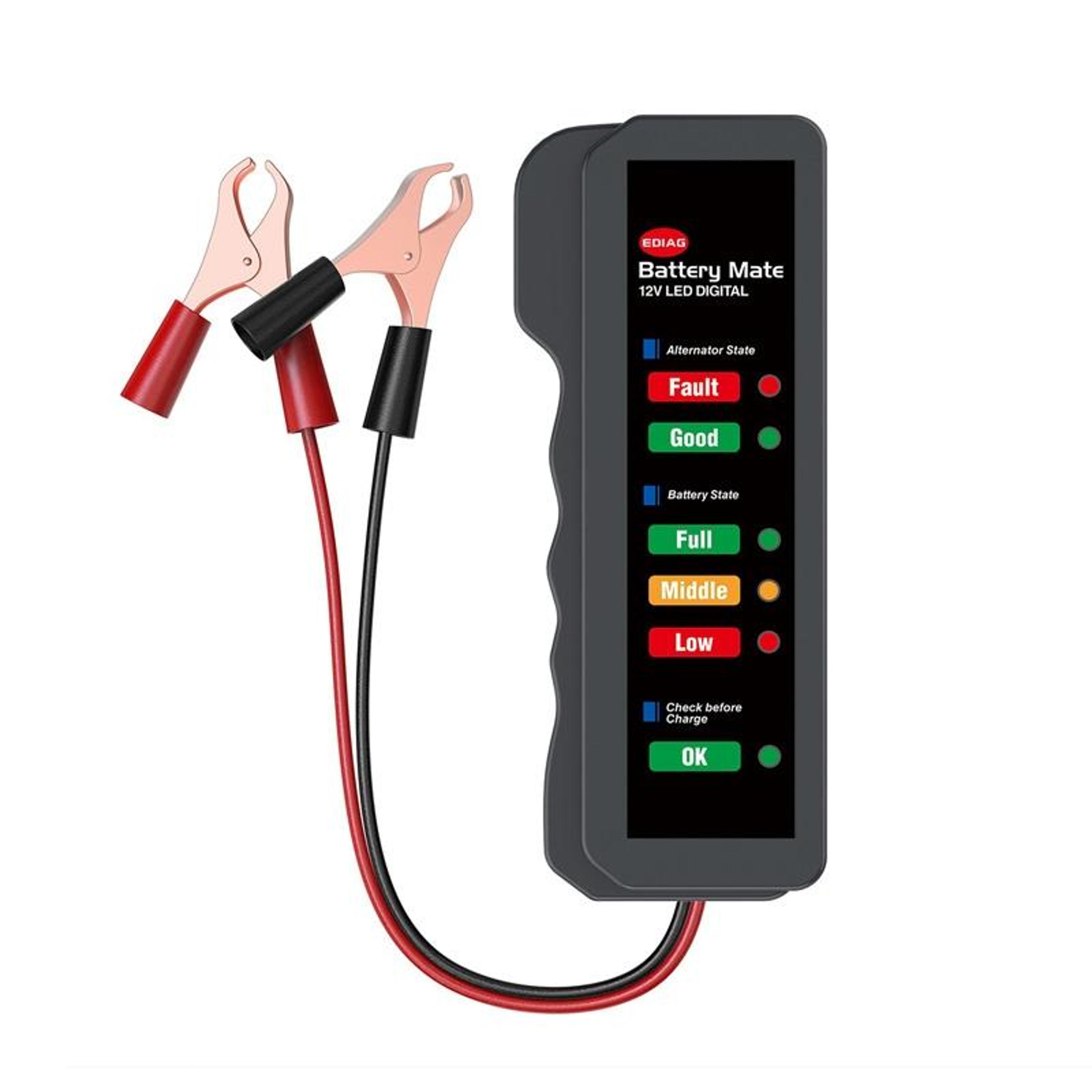 smart car battery tester with led display automotive diagnostic tool