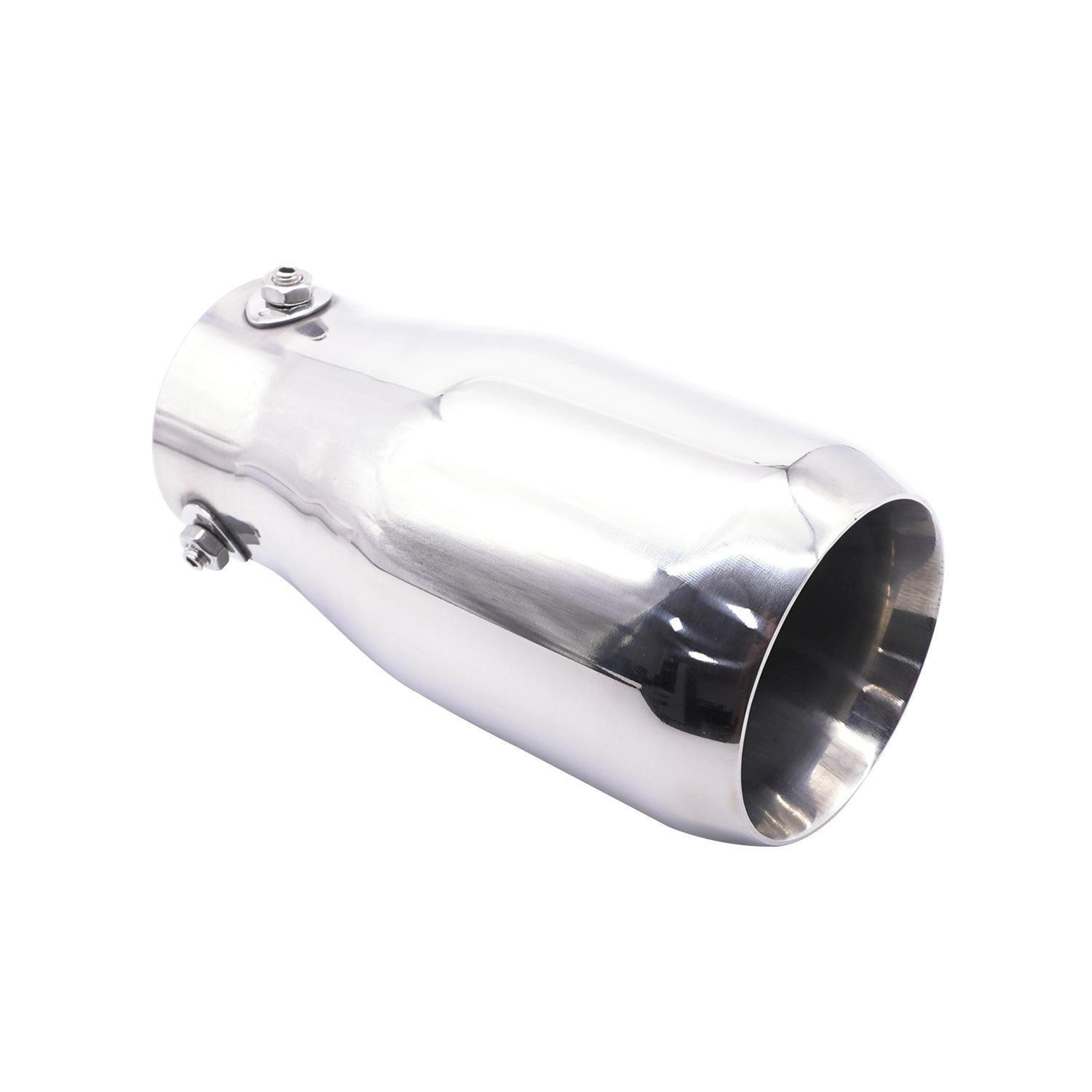 stainless steel universal exhaust muffler tip silver automotive exhaust tailpipe upgrade