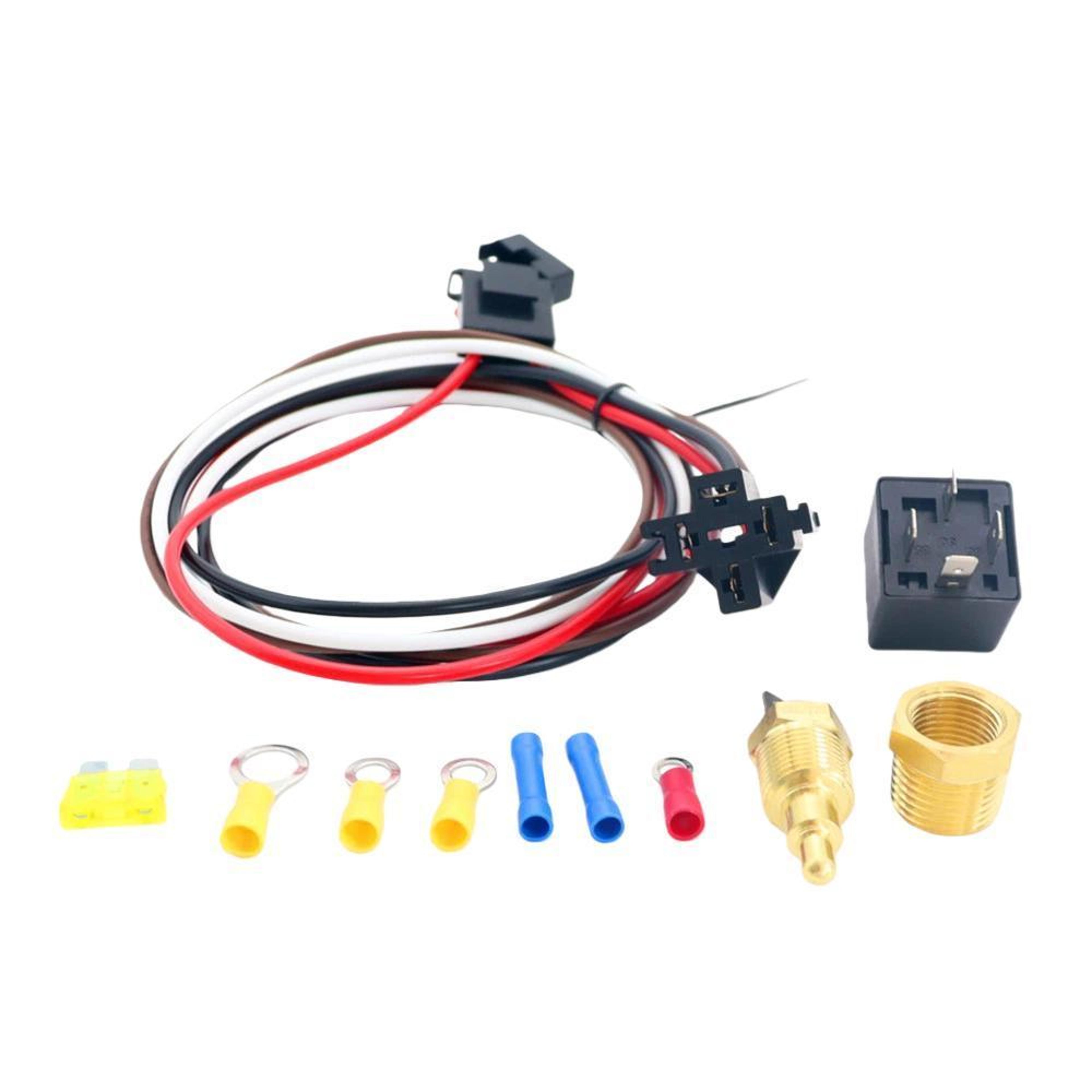 electric cooling fan wiring harness kit thermostat radiator fan controller kit