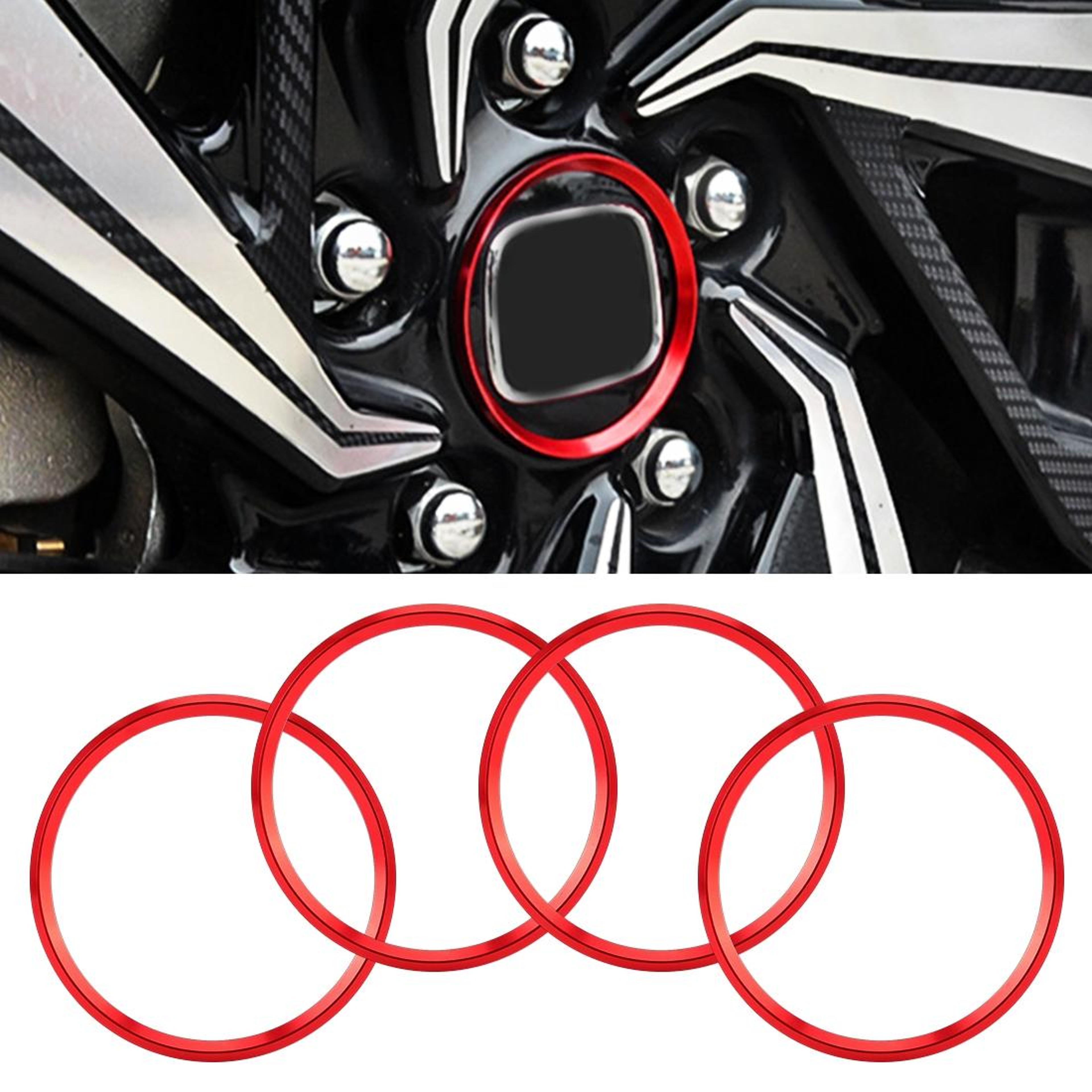 car metal wheel hub decoration ring for series red alloy trim accessory