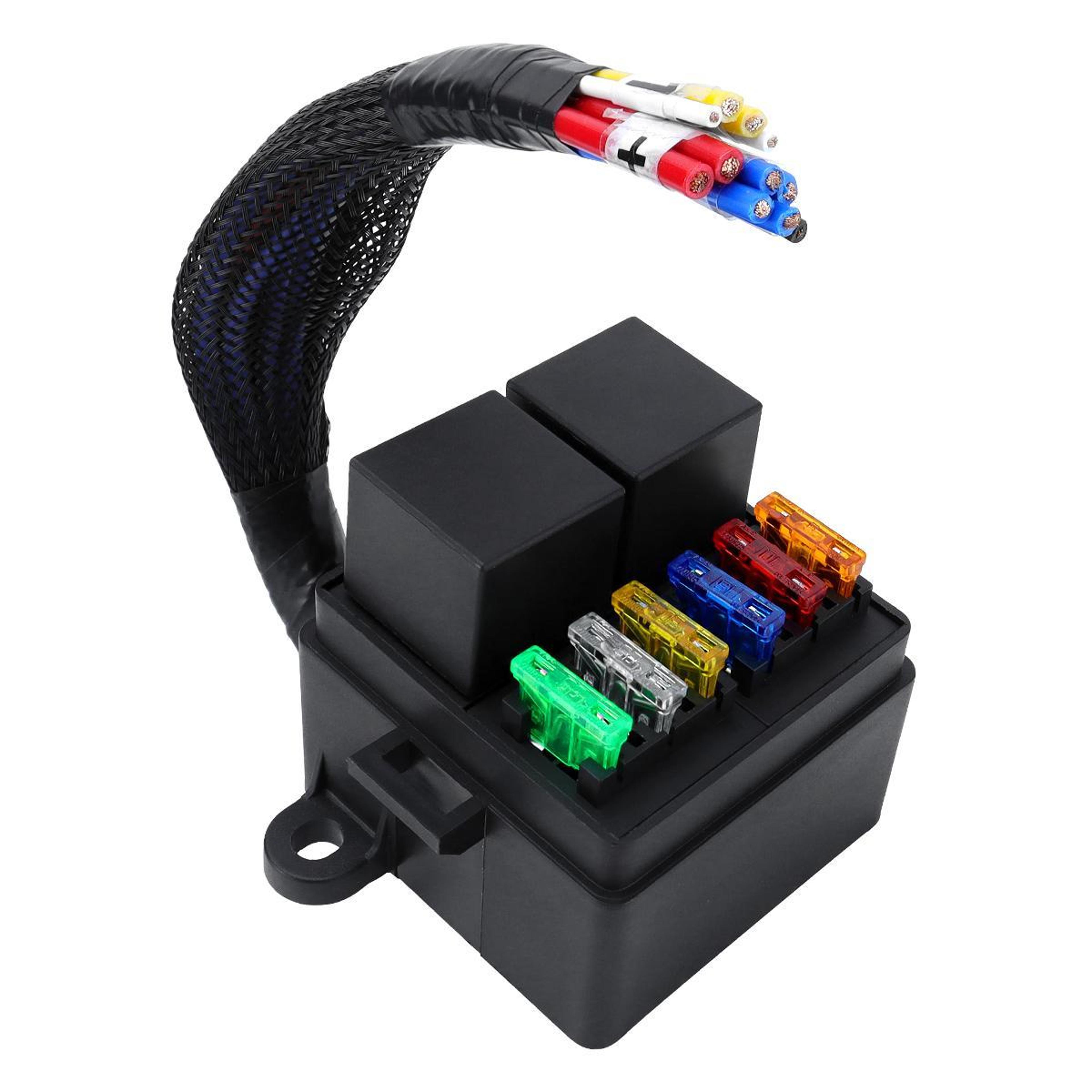 motorcycle fuse box with starter relay waterproof fuse box relay harness