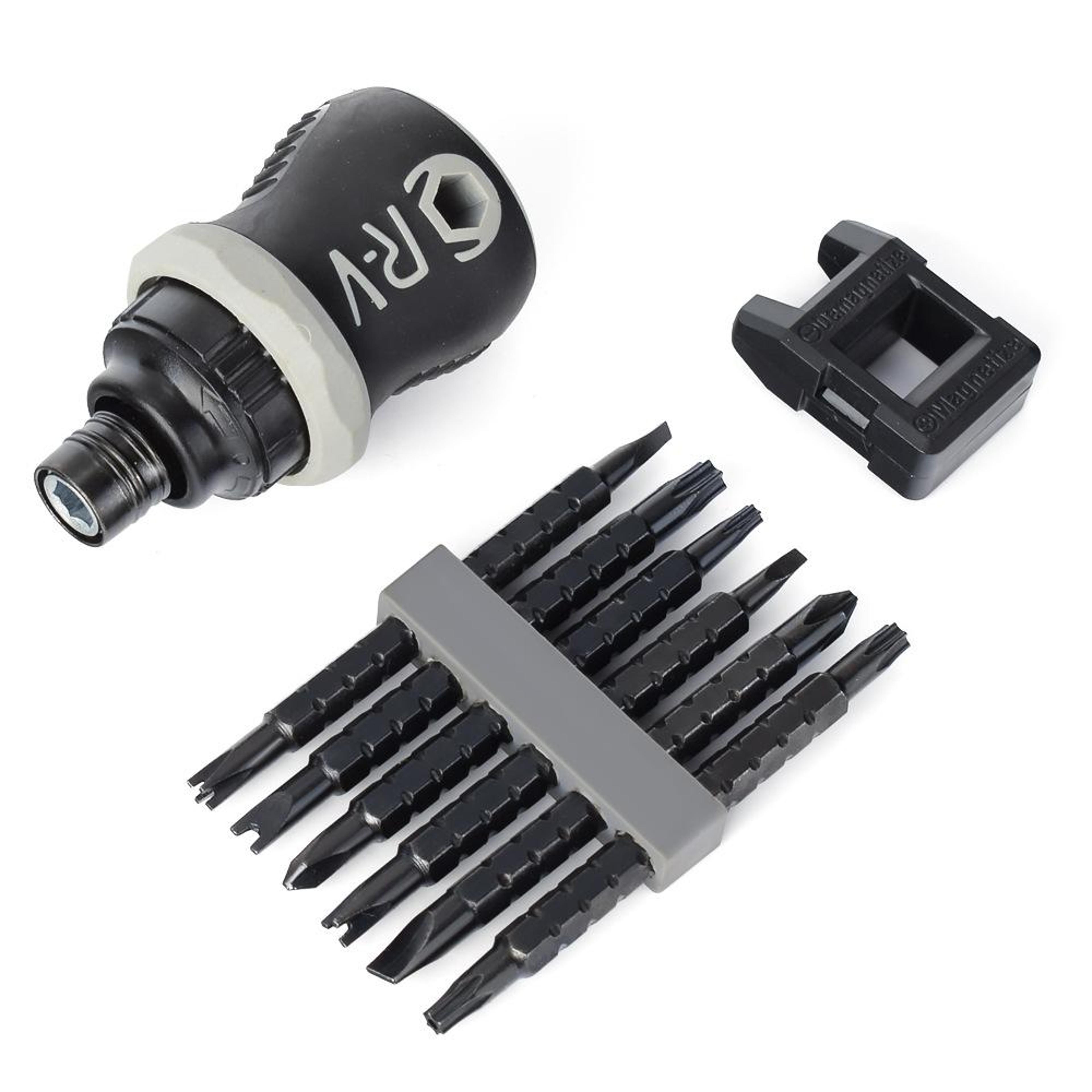 multi-use magnetic precision screwdriver set telescopic chrome vanadium bits