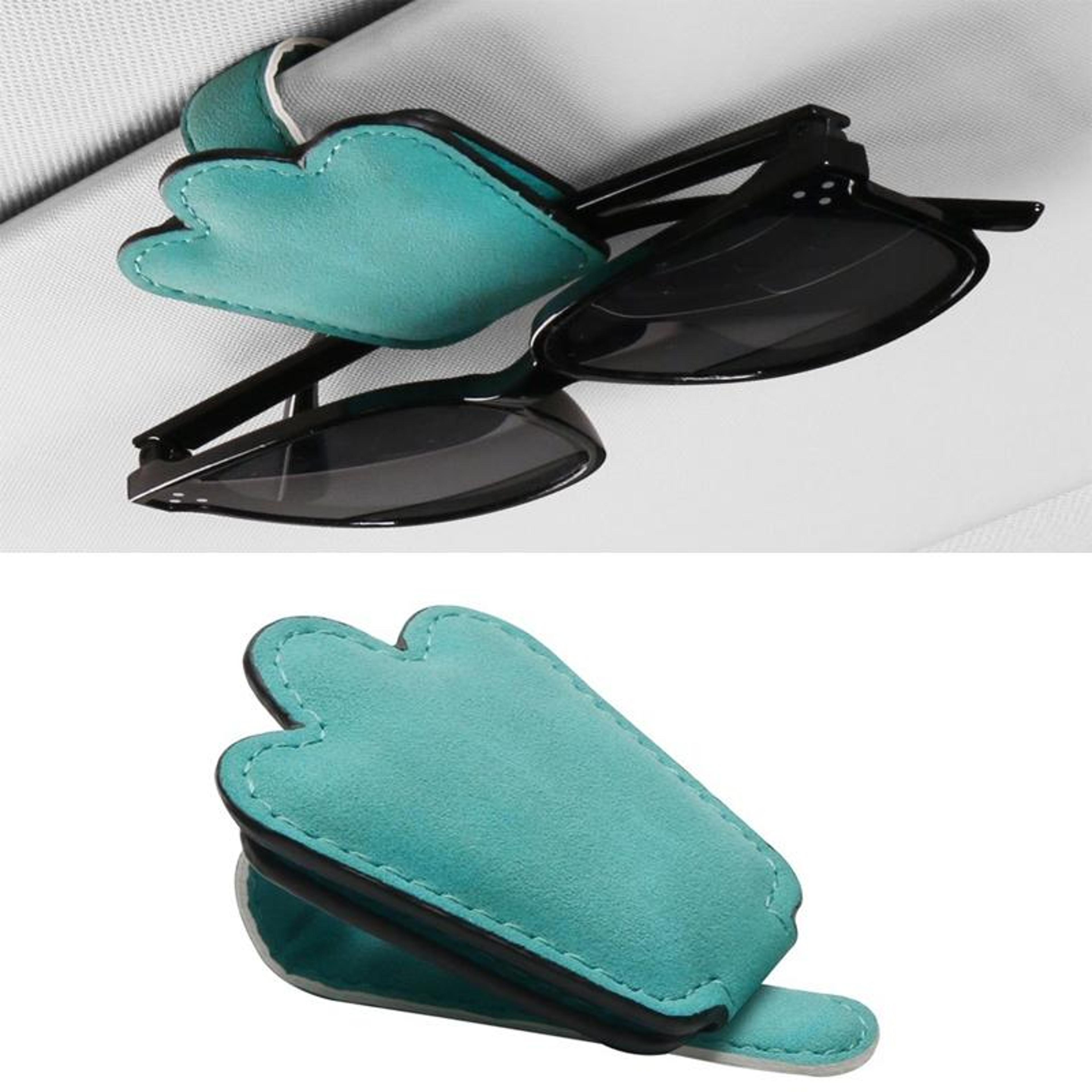 automotive car visor sunglasses & ticket organizer magnetic holder clip
