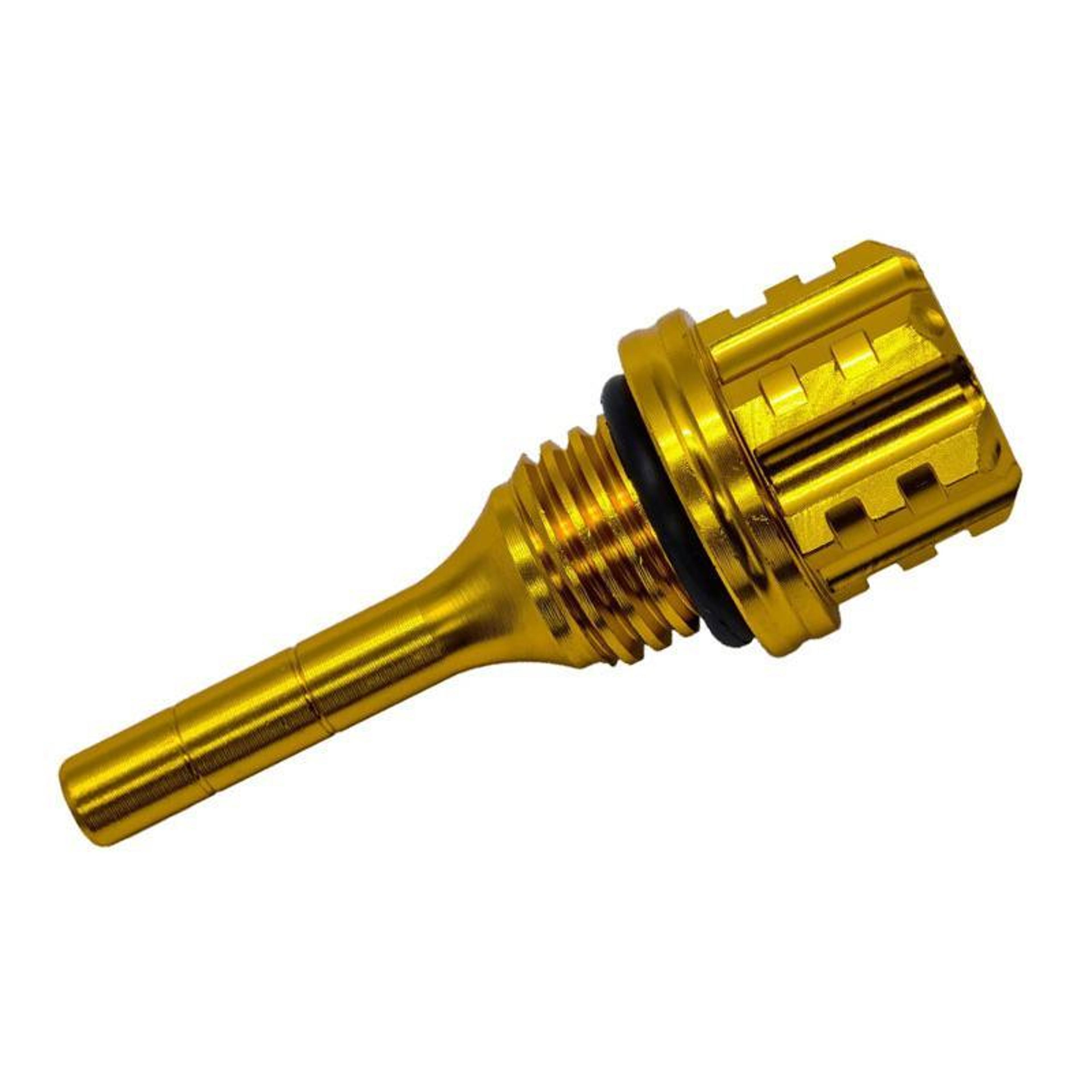 cnc aluminum alloy hexagonal plum blossom motorcycle oil dipstick decoration yellow