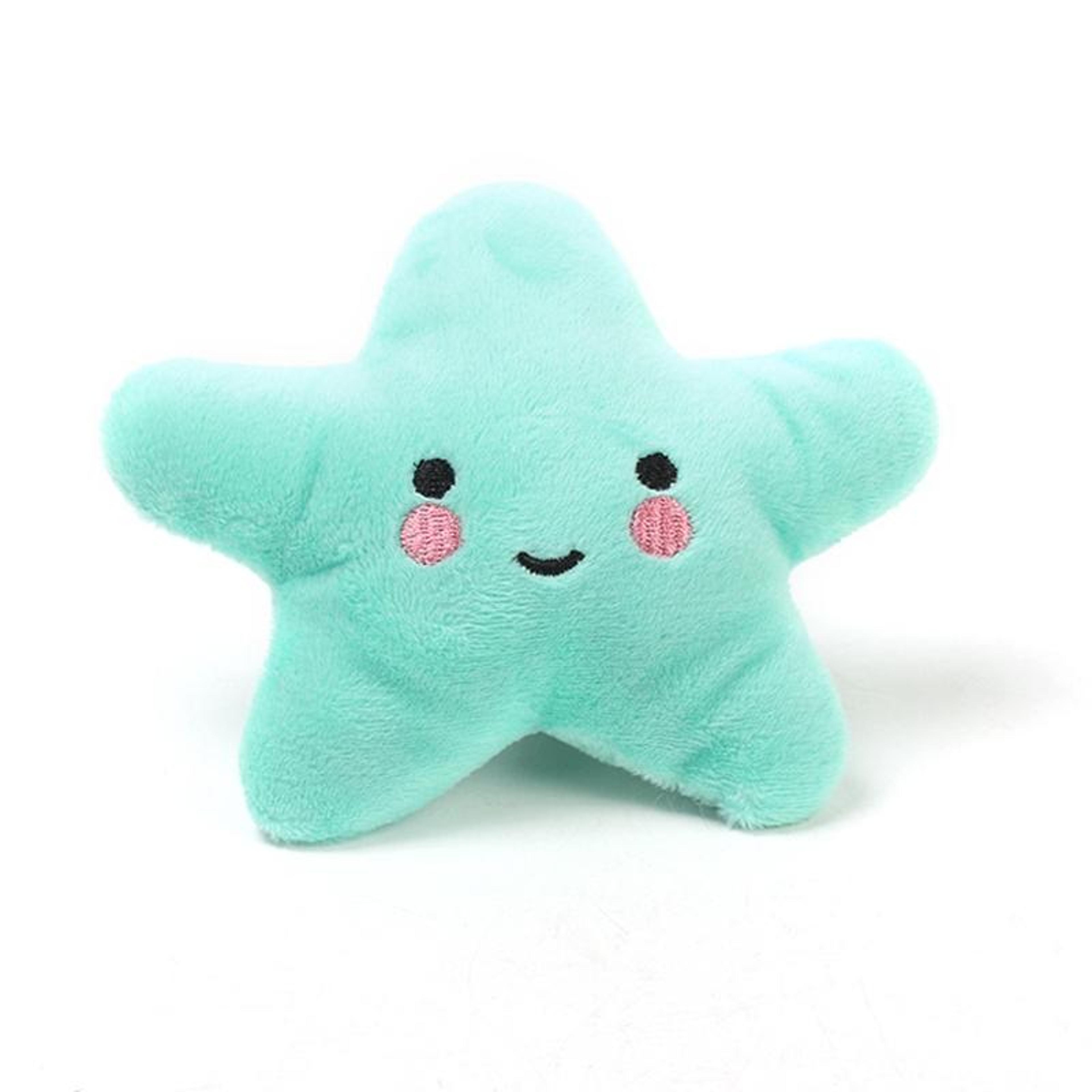 plush starfish squeaky dog teething toy set soft chew interactive pet toy for puppies & small dogs