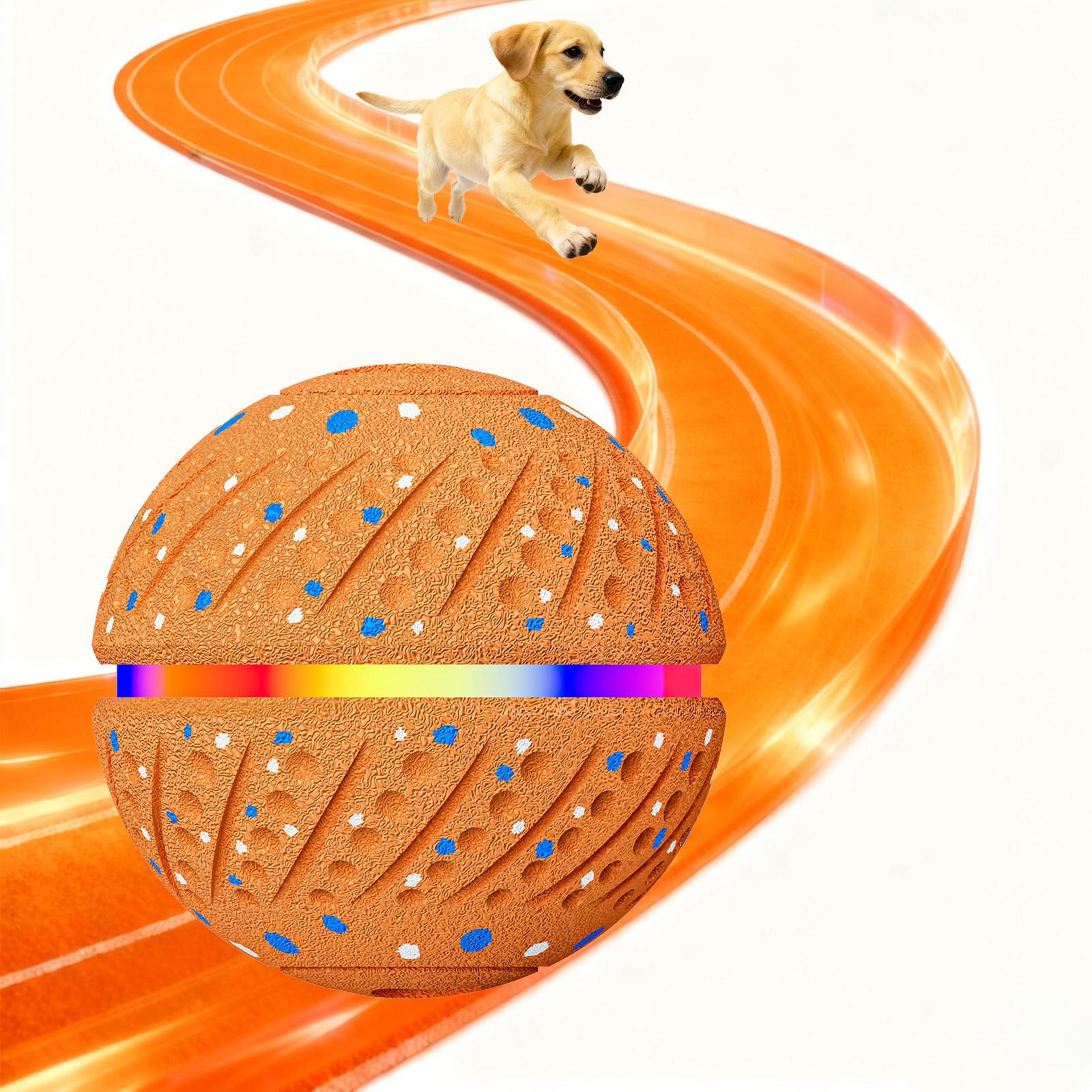 smart automatic pet toy ball with led interactive dog training ball for boredom relief