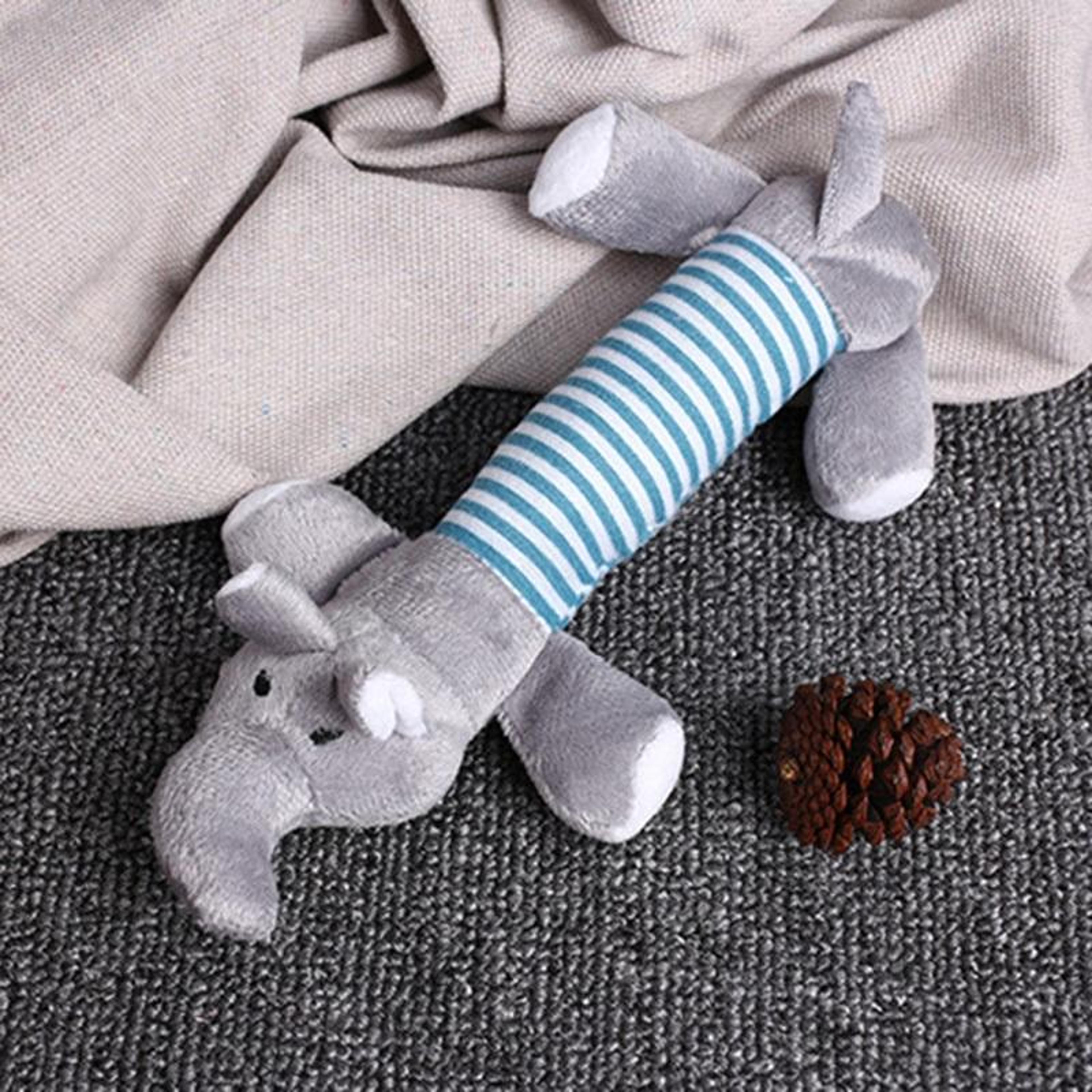cute elephant squeaky plush dog toy durable chew toy