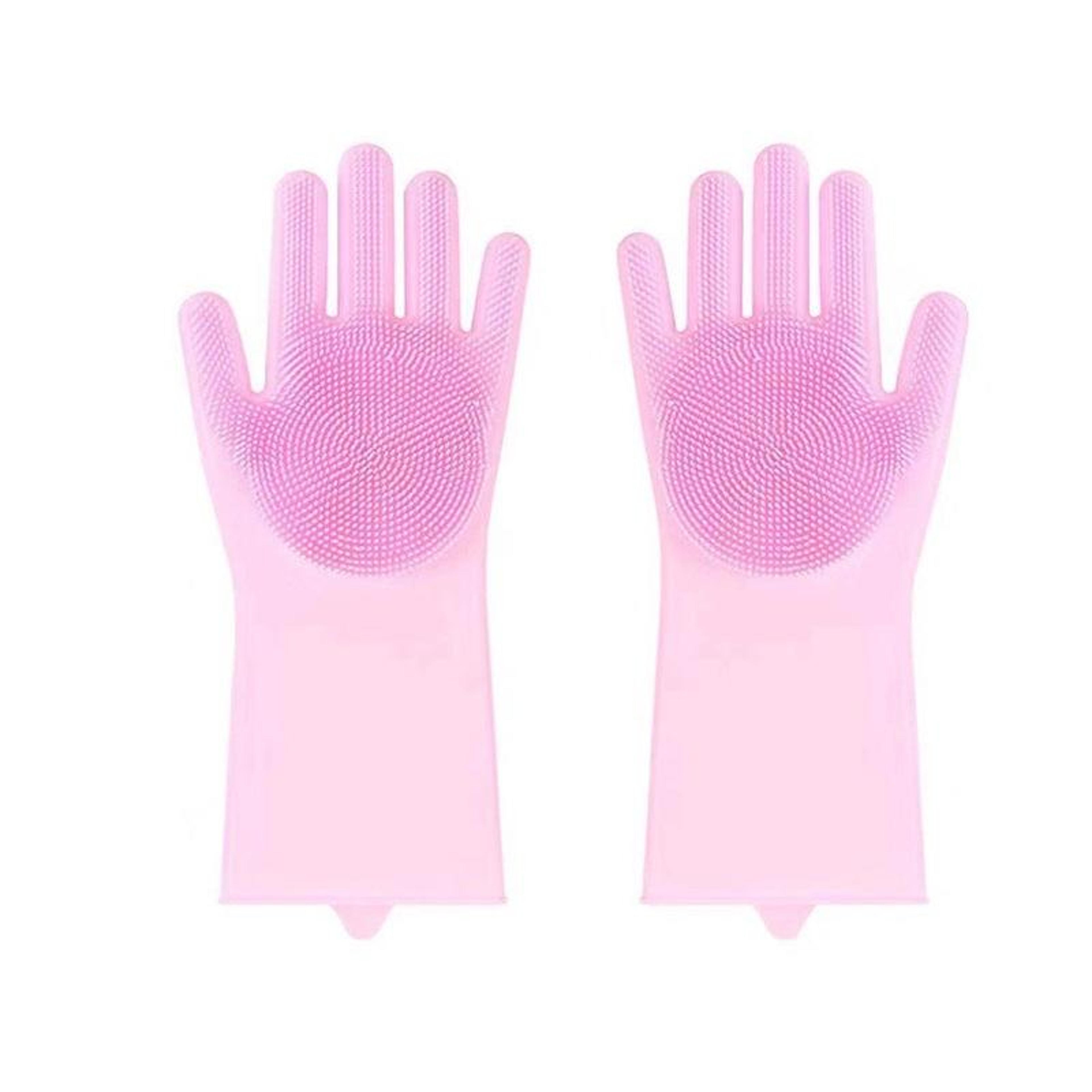 reusable silicone dishwashing gloves, waterproof kitchen cleaning gloves for men & women
