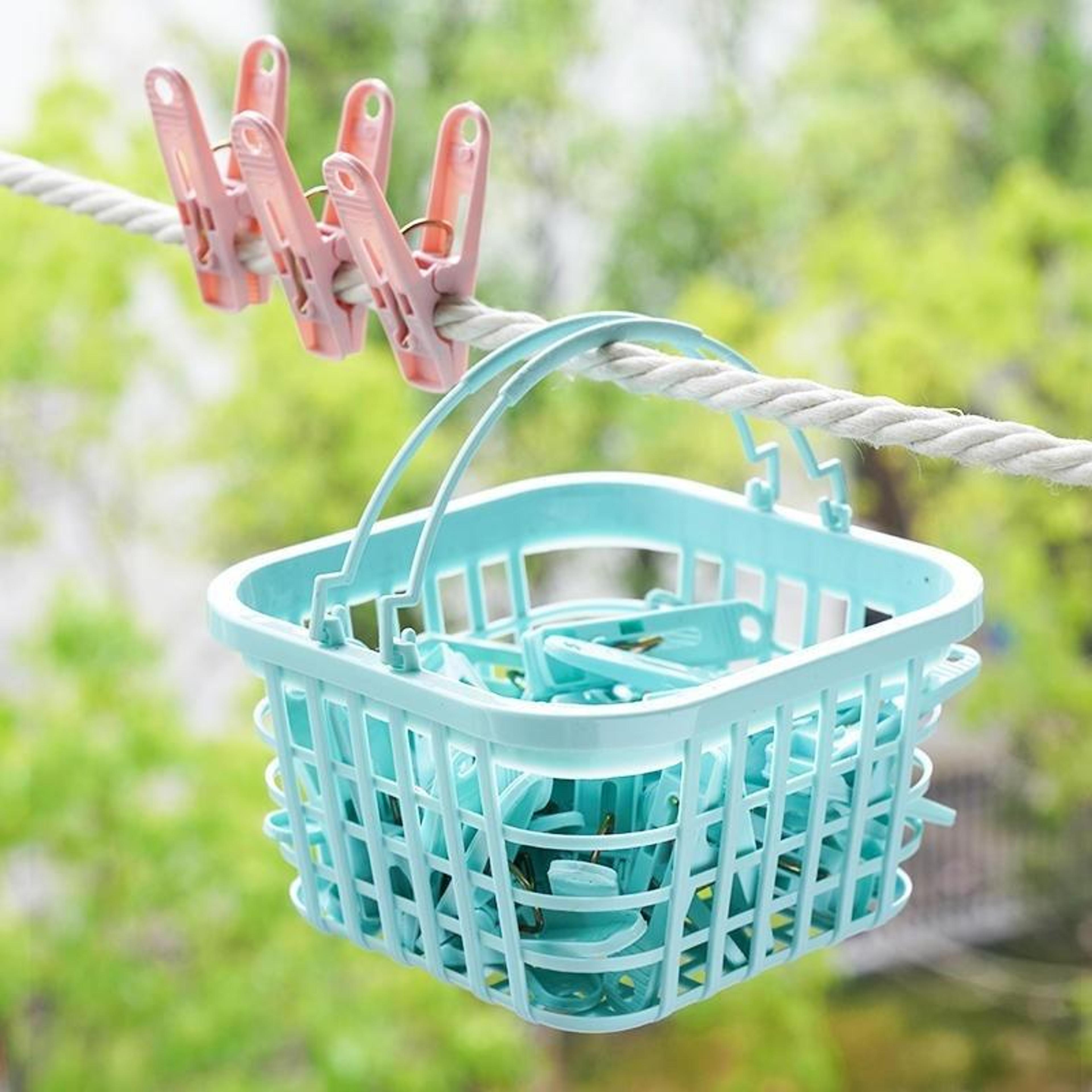 sock clips laundry clips plastic clothespins basket organizer for home and travel