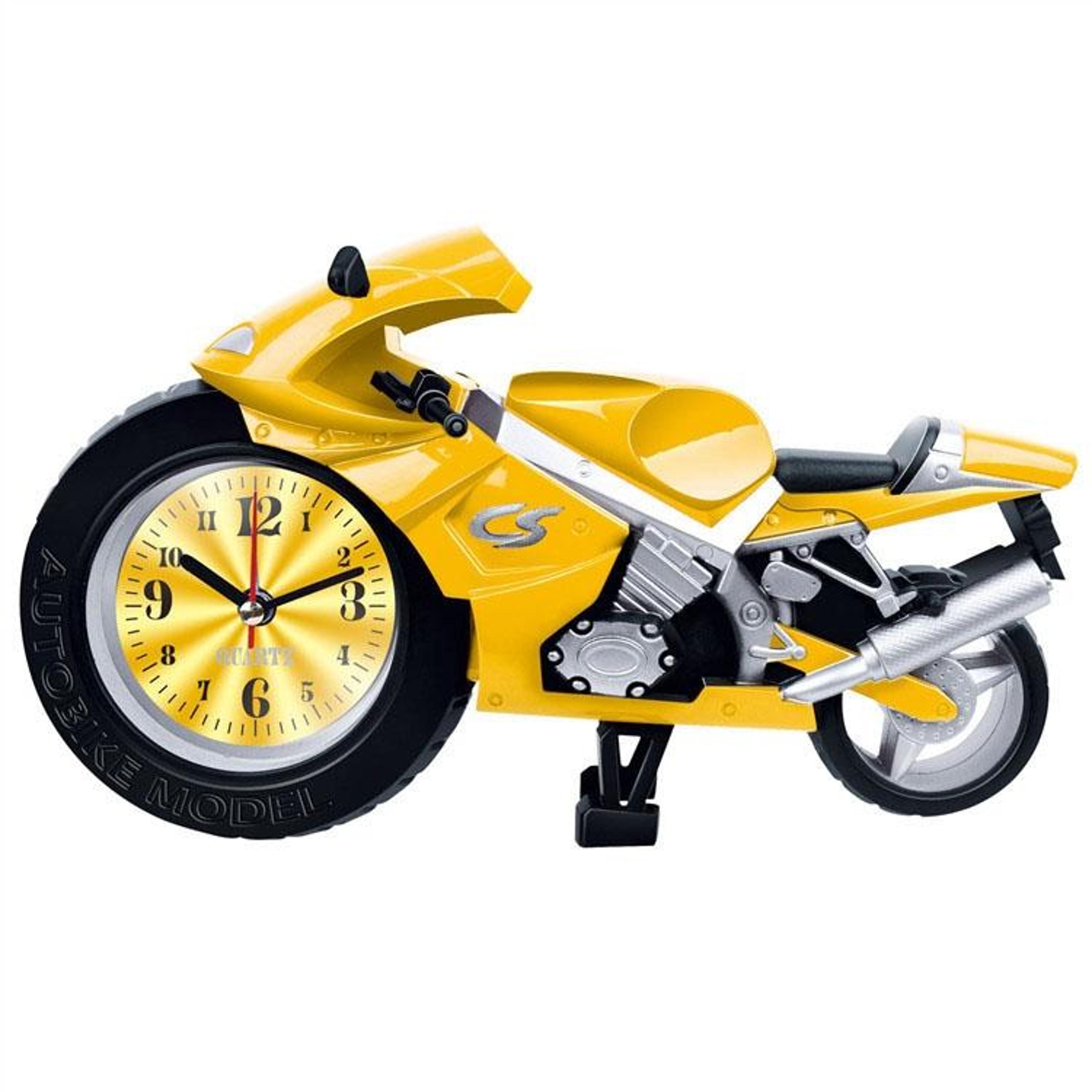 creative motorcycle alarm clock desk clock model decorative shelf gift