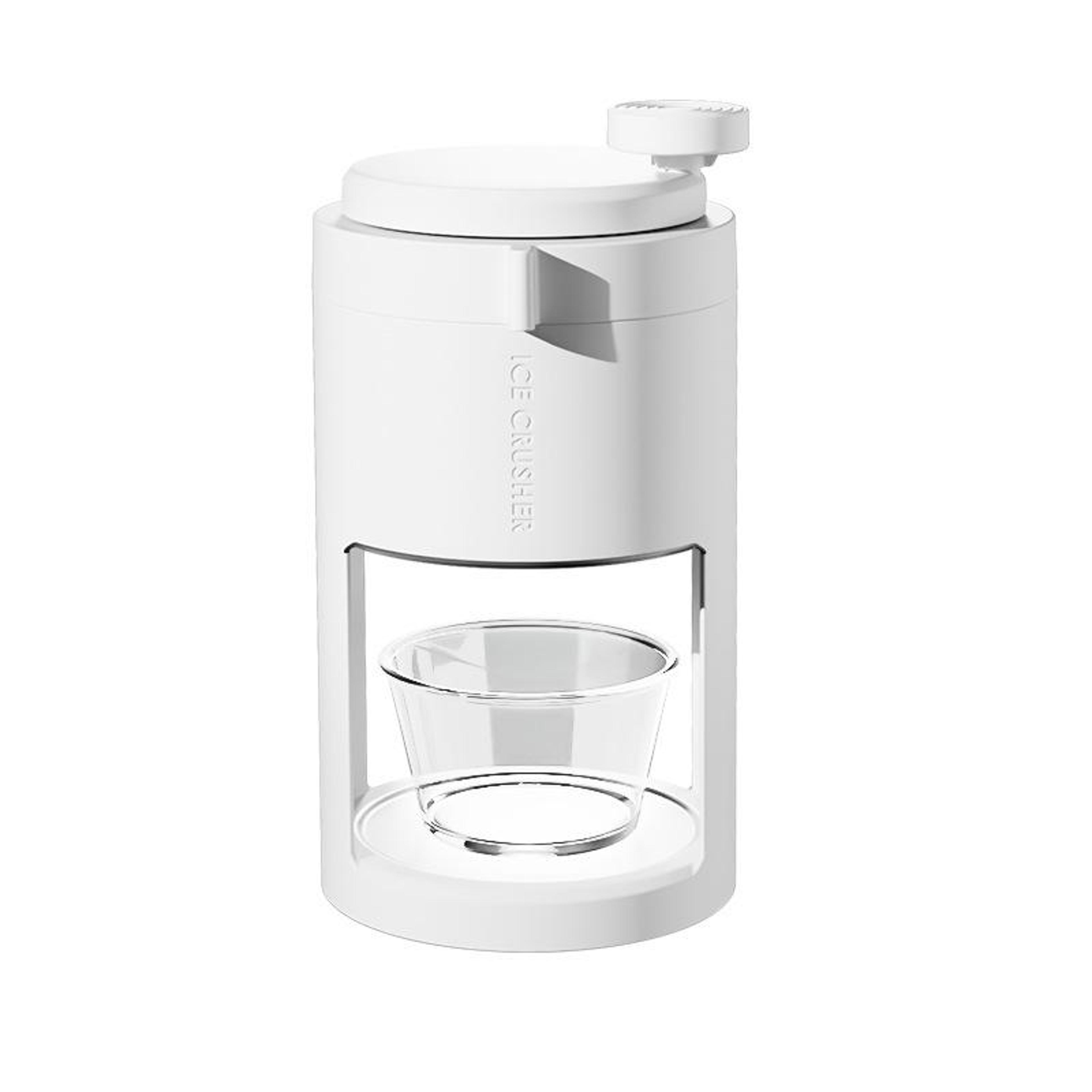 manual ice crusher ice shaver hand crank ice blender for household use white