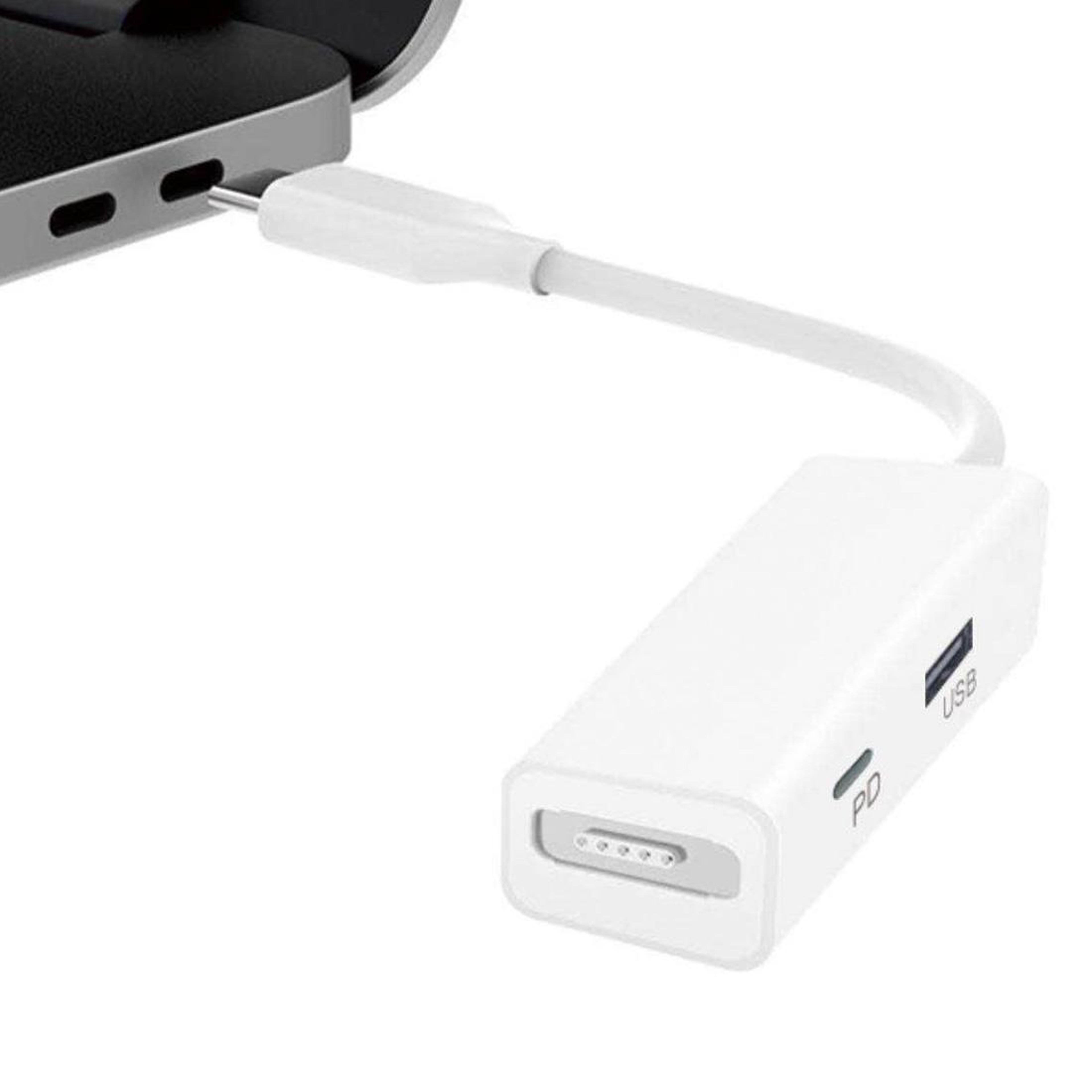 3-in-1 magsafe to usb-c adapter with pd fast charging converter for laptops and devices