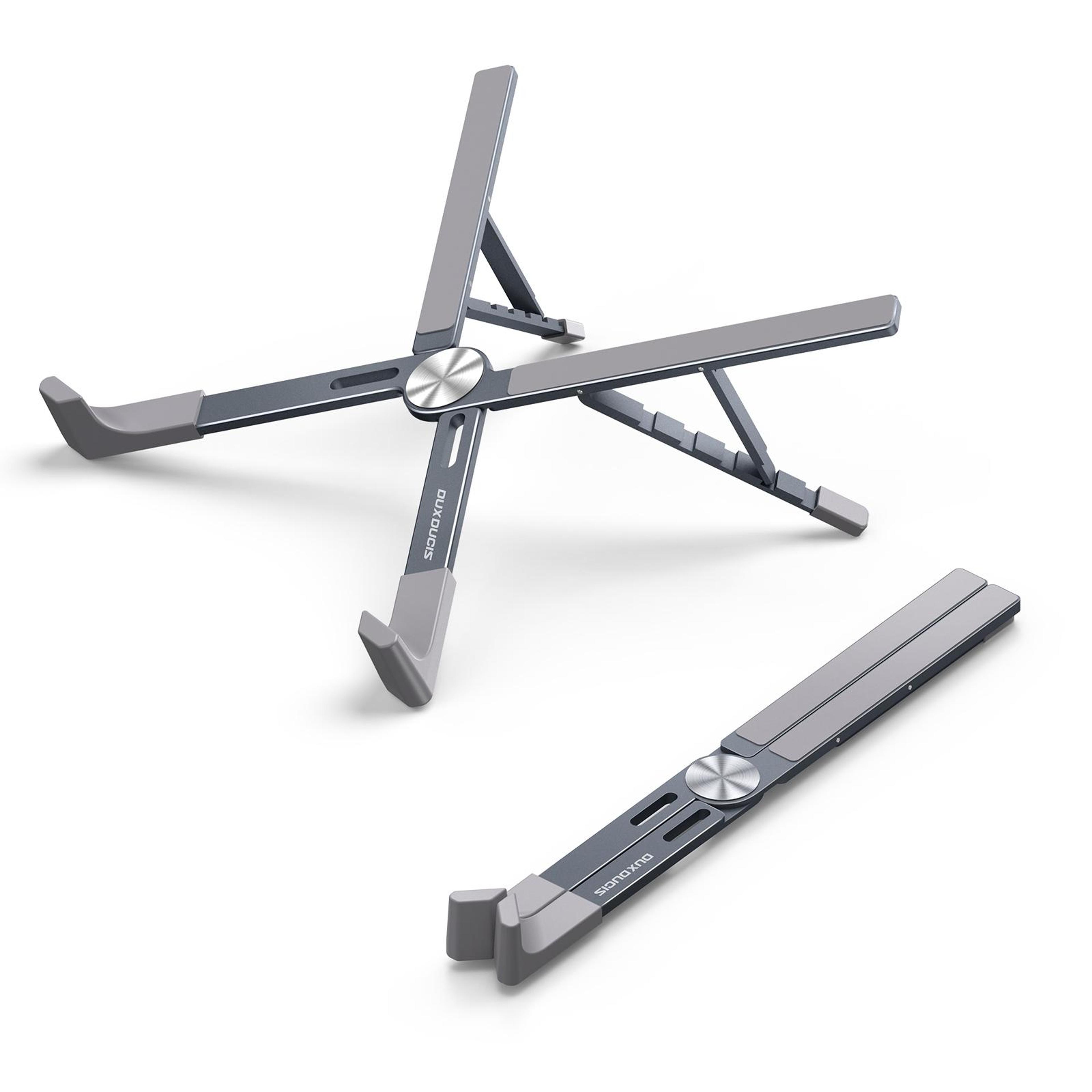 foldable x-shaped aluminum laptop stand adjustable portable ergonomic stand