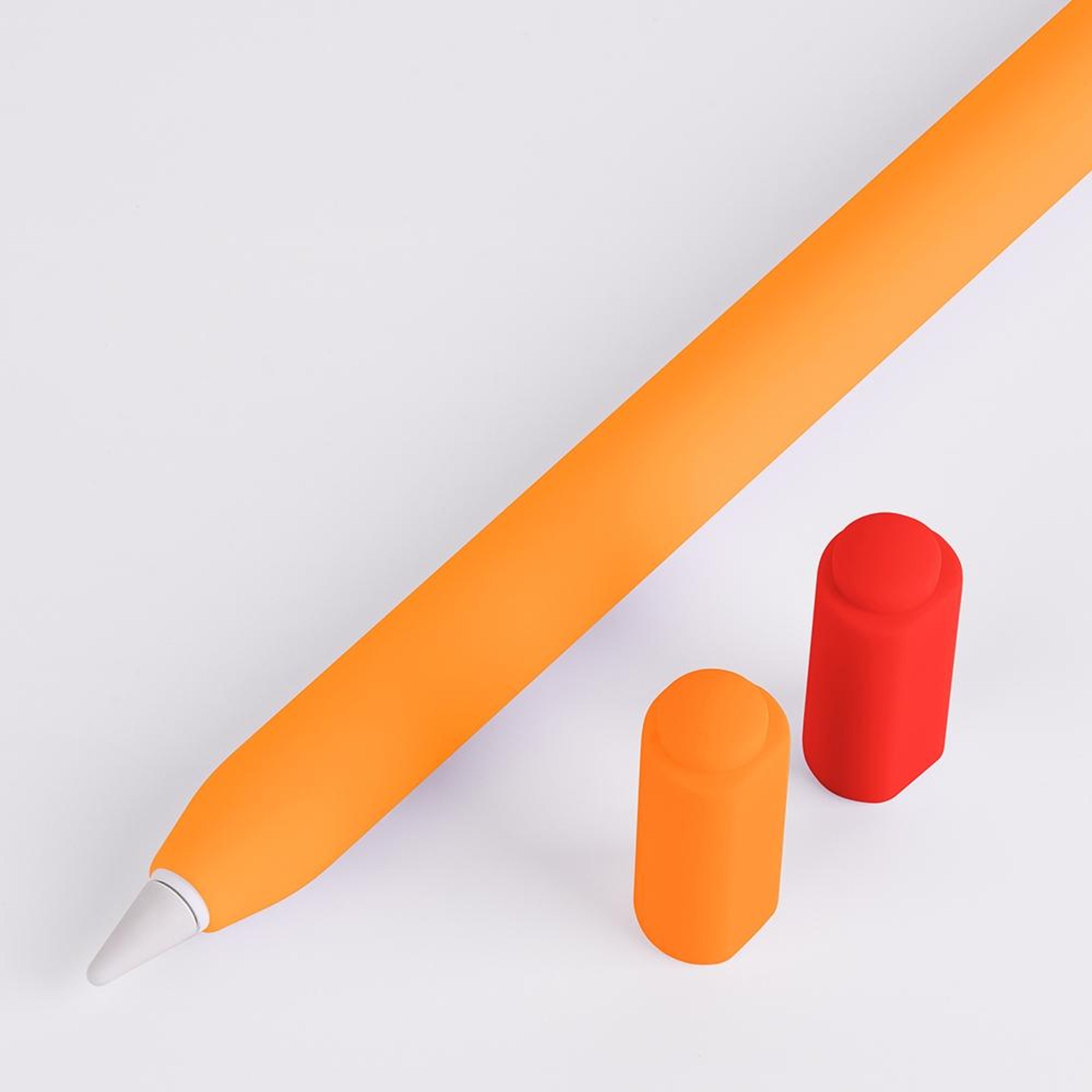 apple pencil usb-c silicone protective case with double cap grip cover